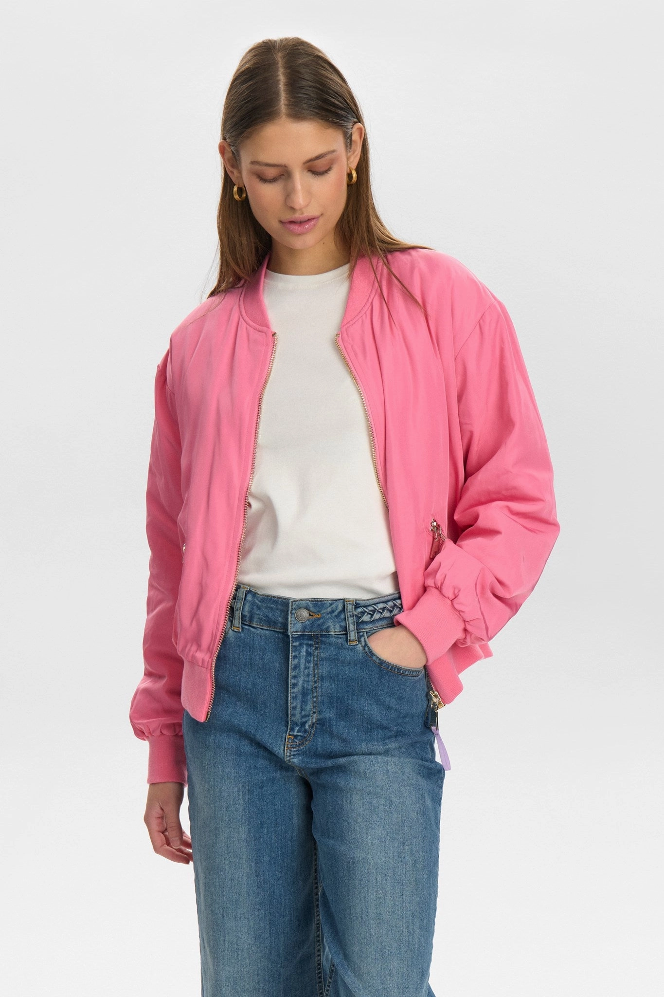 NUELLANORA JACKET - Pink Carnation Eco Friendly Dyed Fabric