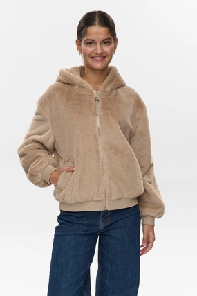 NUMOURIS JACKET  - Taupe Gray Tear Resistant Mesh NUMOURIS JACKET  - Taupe Gray Hidden Zipper City Ready Wear