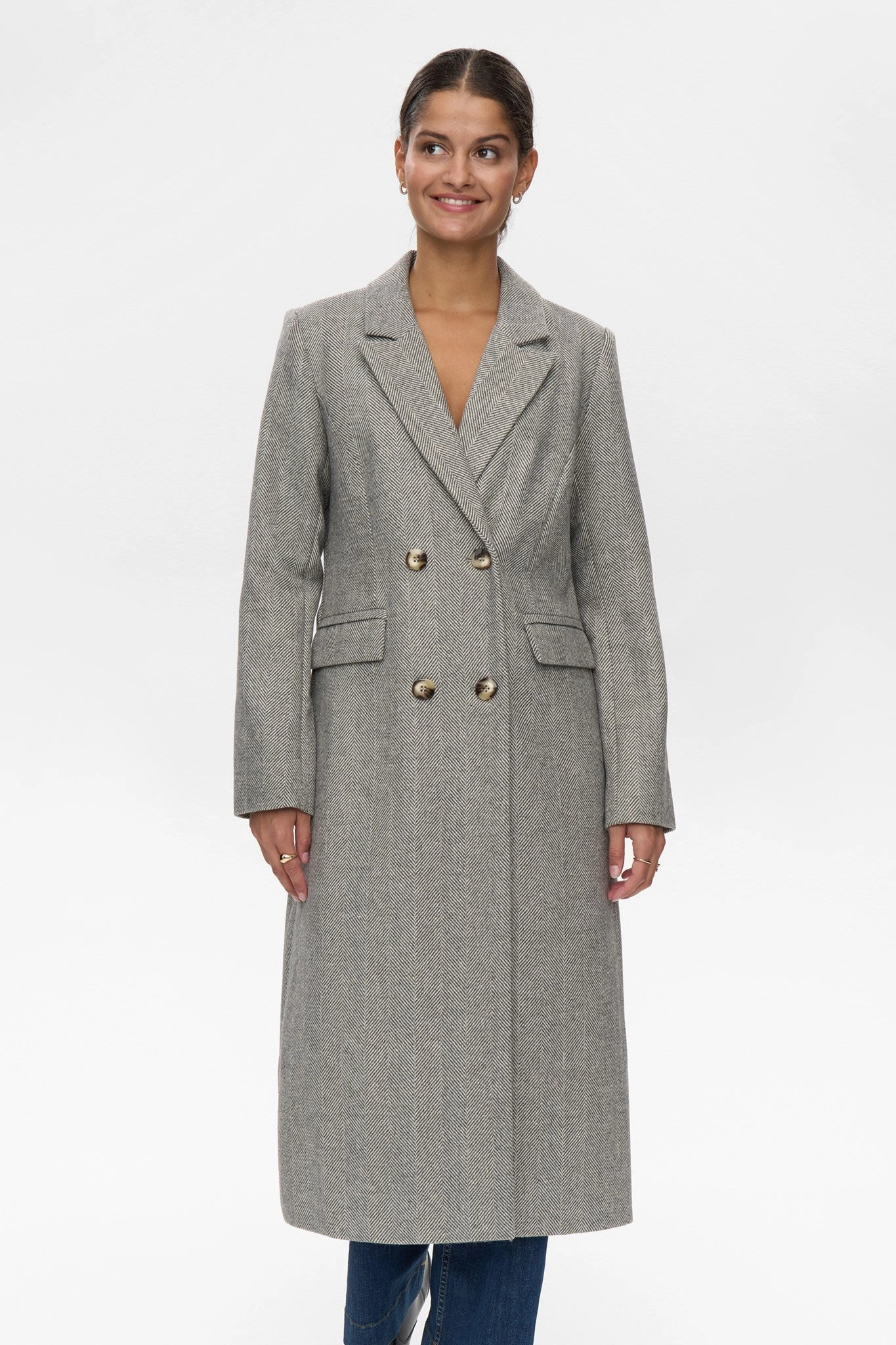 NURAVEN COAT - Medium Grey mel Flexible Hem Adjustment LightweightInsulation
