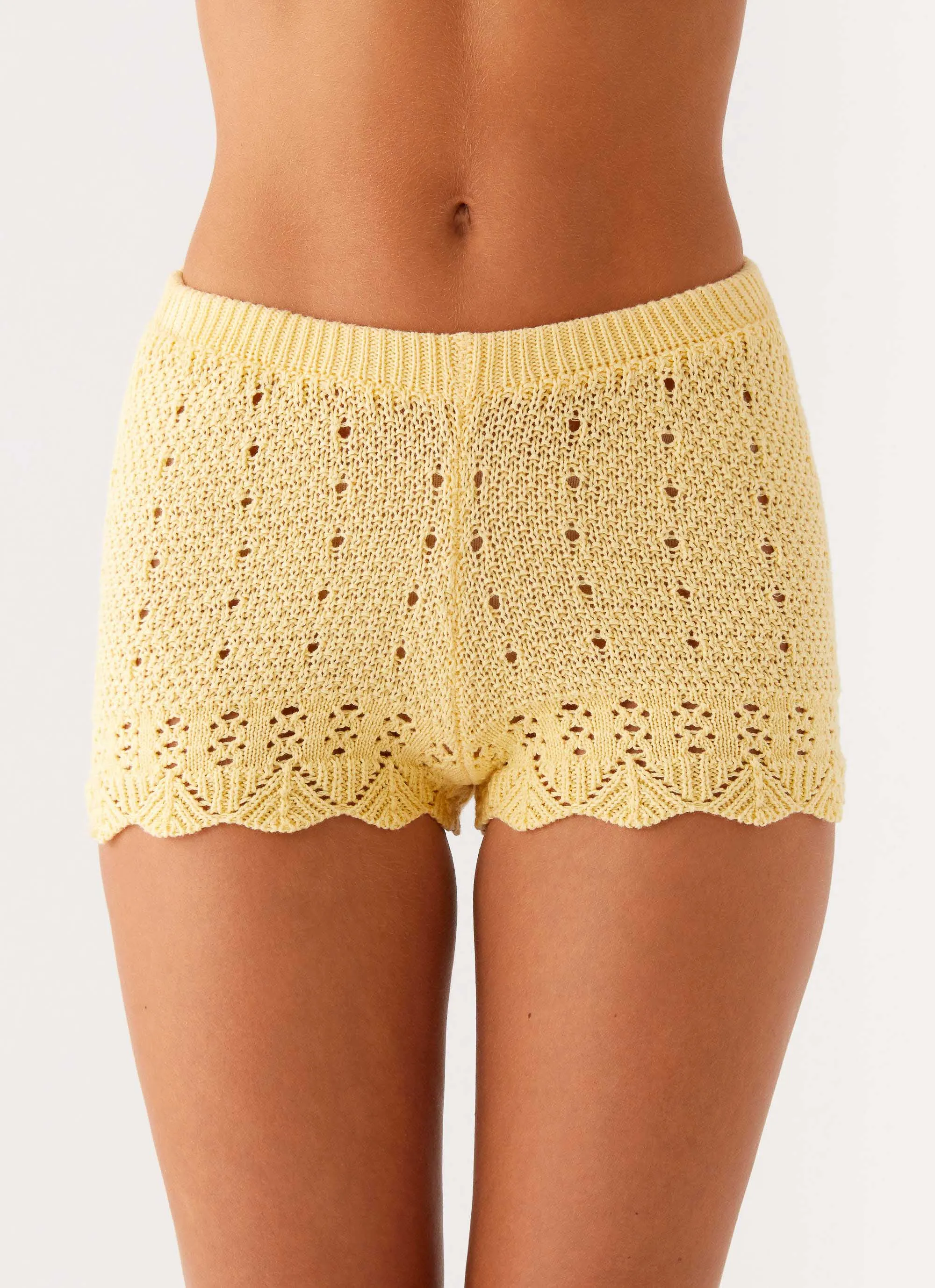 Stay Fresh Oakley Low Rise Mini Shorts - Yellow