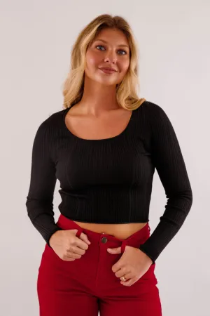 Odor Resistant Sweet Sentiments Ribbed Top-Black Sweet Sentiments Ribbed Top-Black ThermalRegulation Multi Way Adjustable Fit