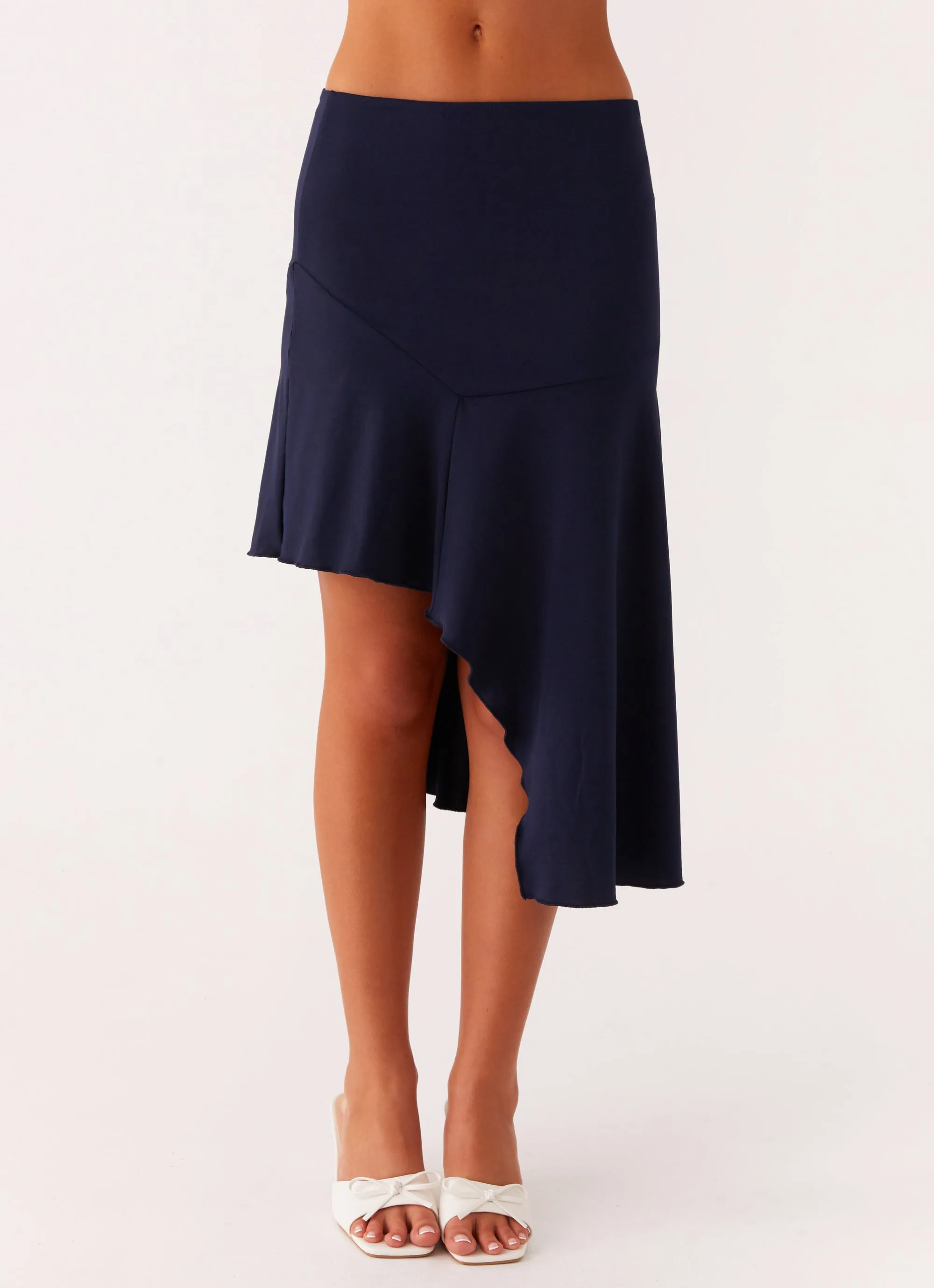 Sweat Wicking Lining ReinforcedKnees Viola Midi Skirt - Navy