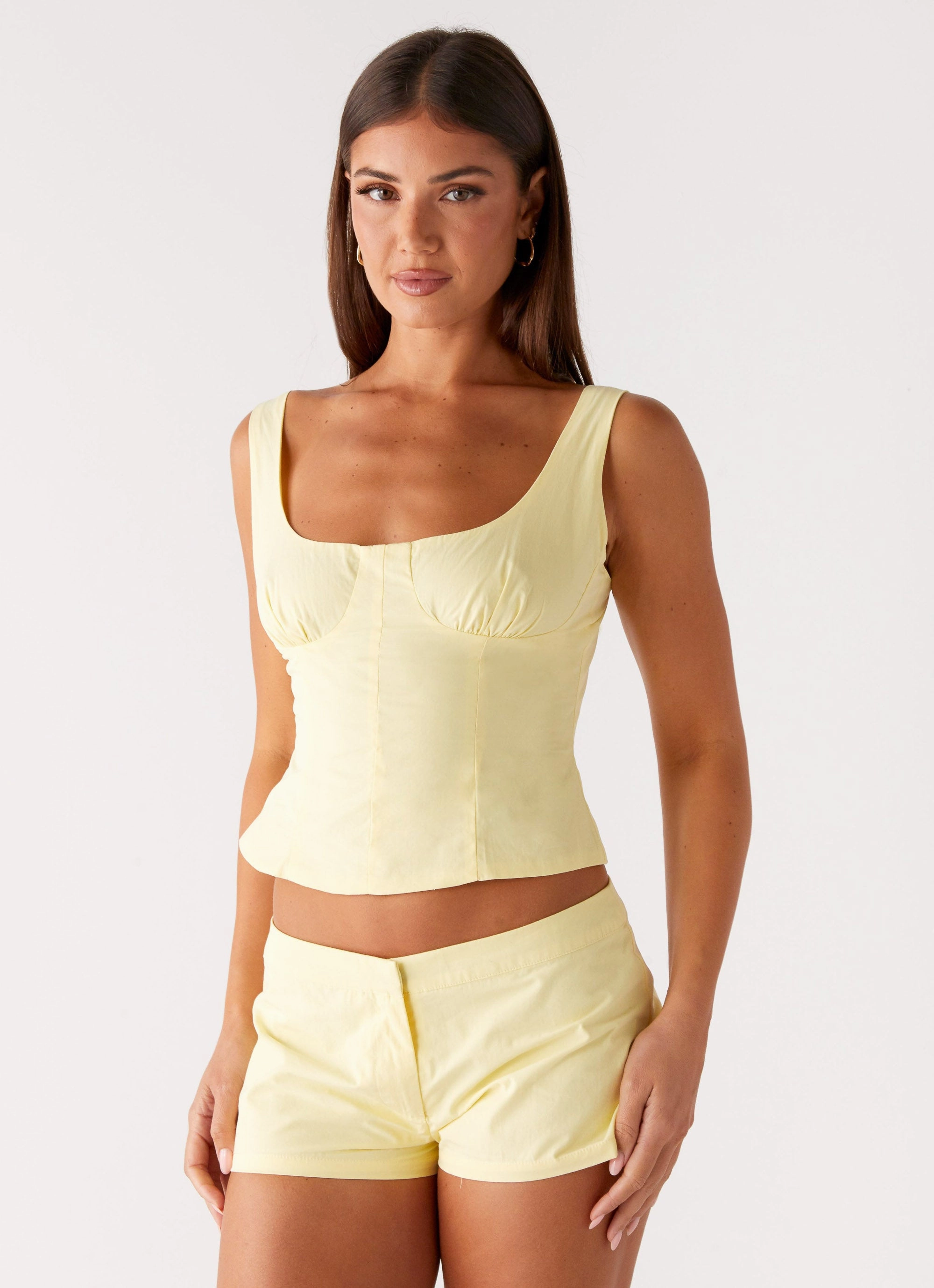 MoistureWickingTechnology Coastline Bustier Top - Yellow
