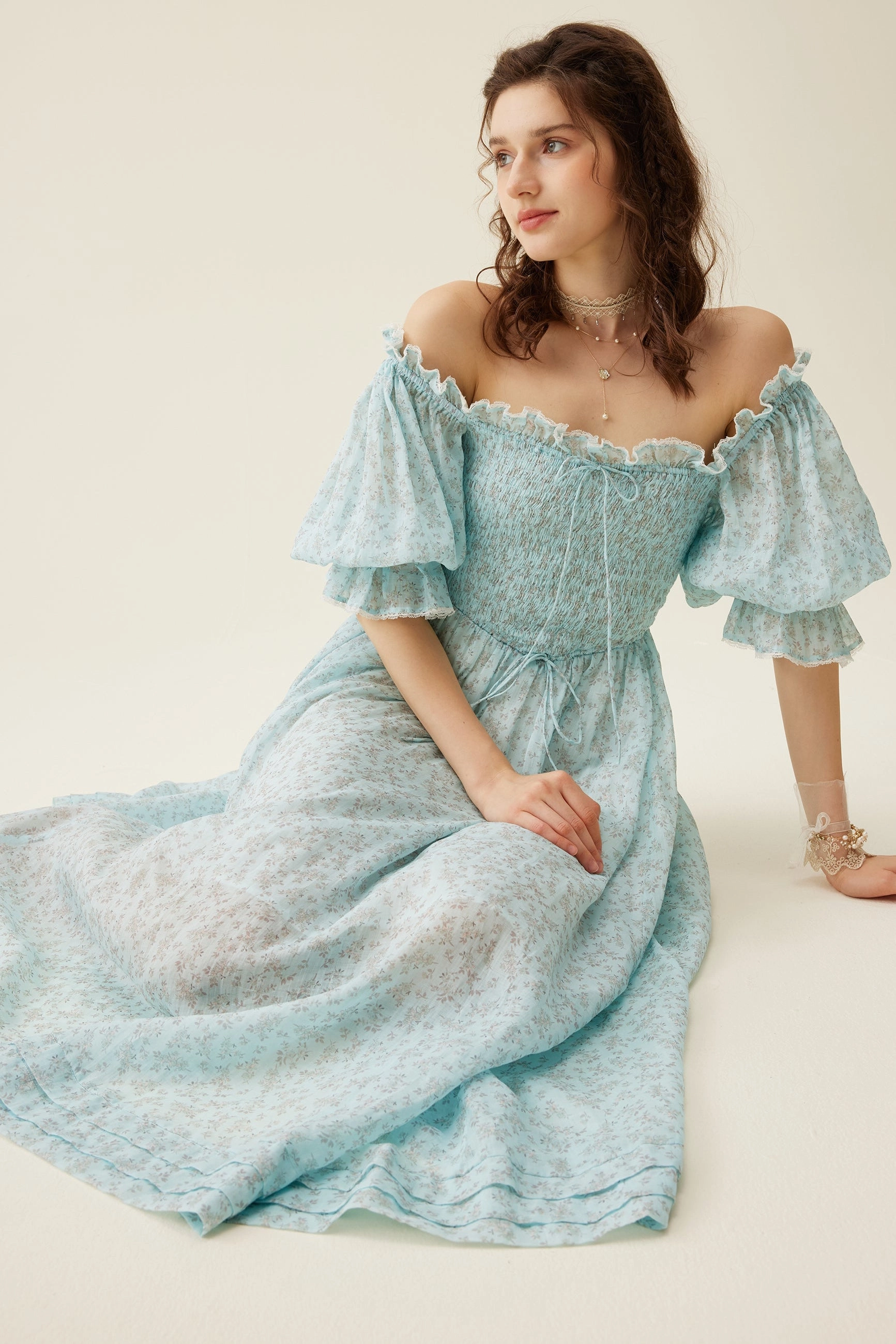 Ariana 17 | smocking fairy floral dress Lightweight Feel