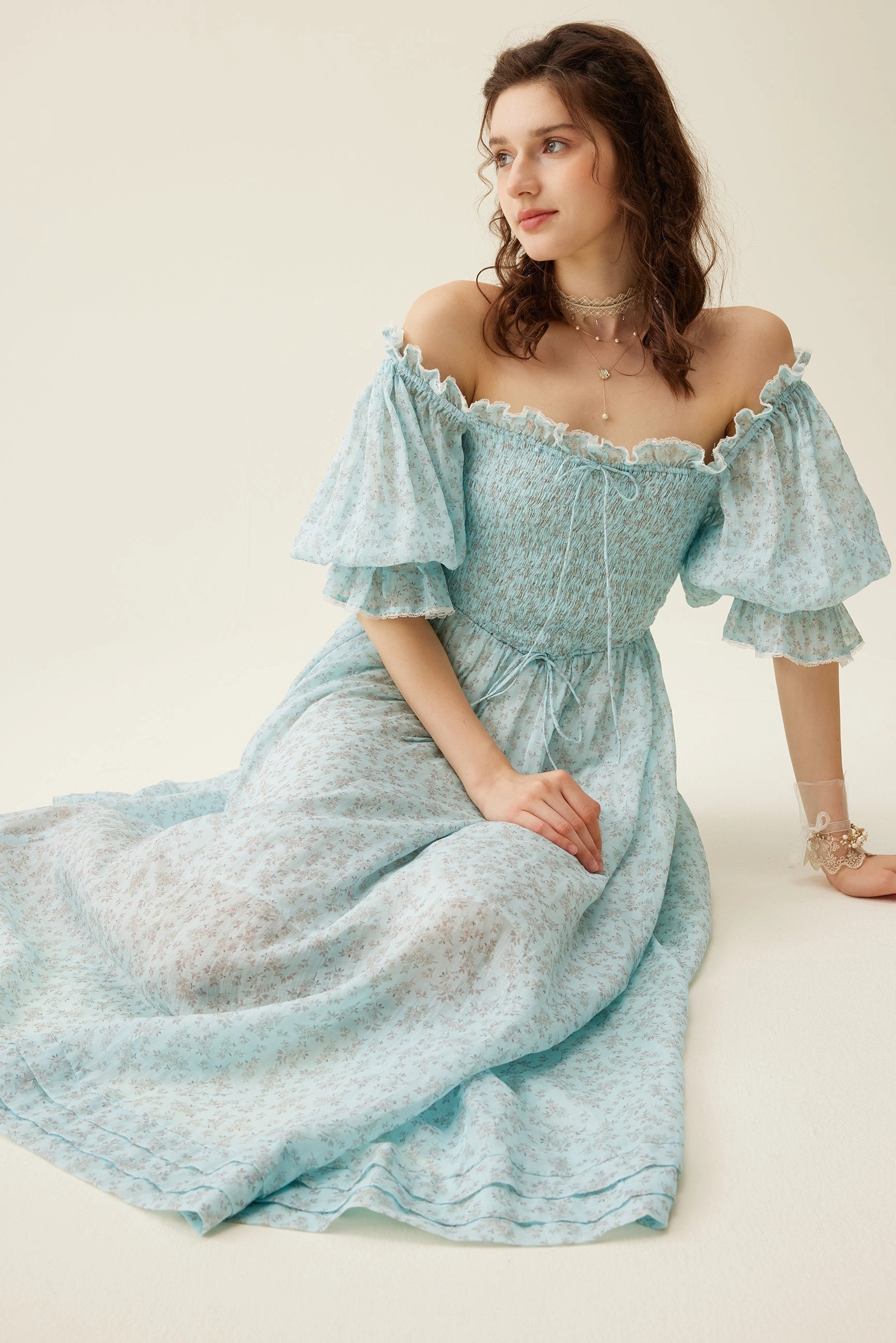 Simple Look Multi Purpose Layer Ariana 17 | smocking fairy floral dress