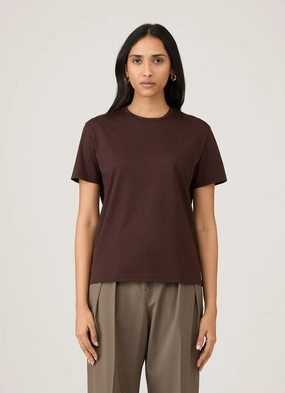 Odor Resistant Coating Women's Boy Fit T-shirt in Truffle Women's Boy Fit T-shirt in Truffle Soft touch finish