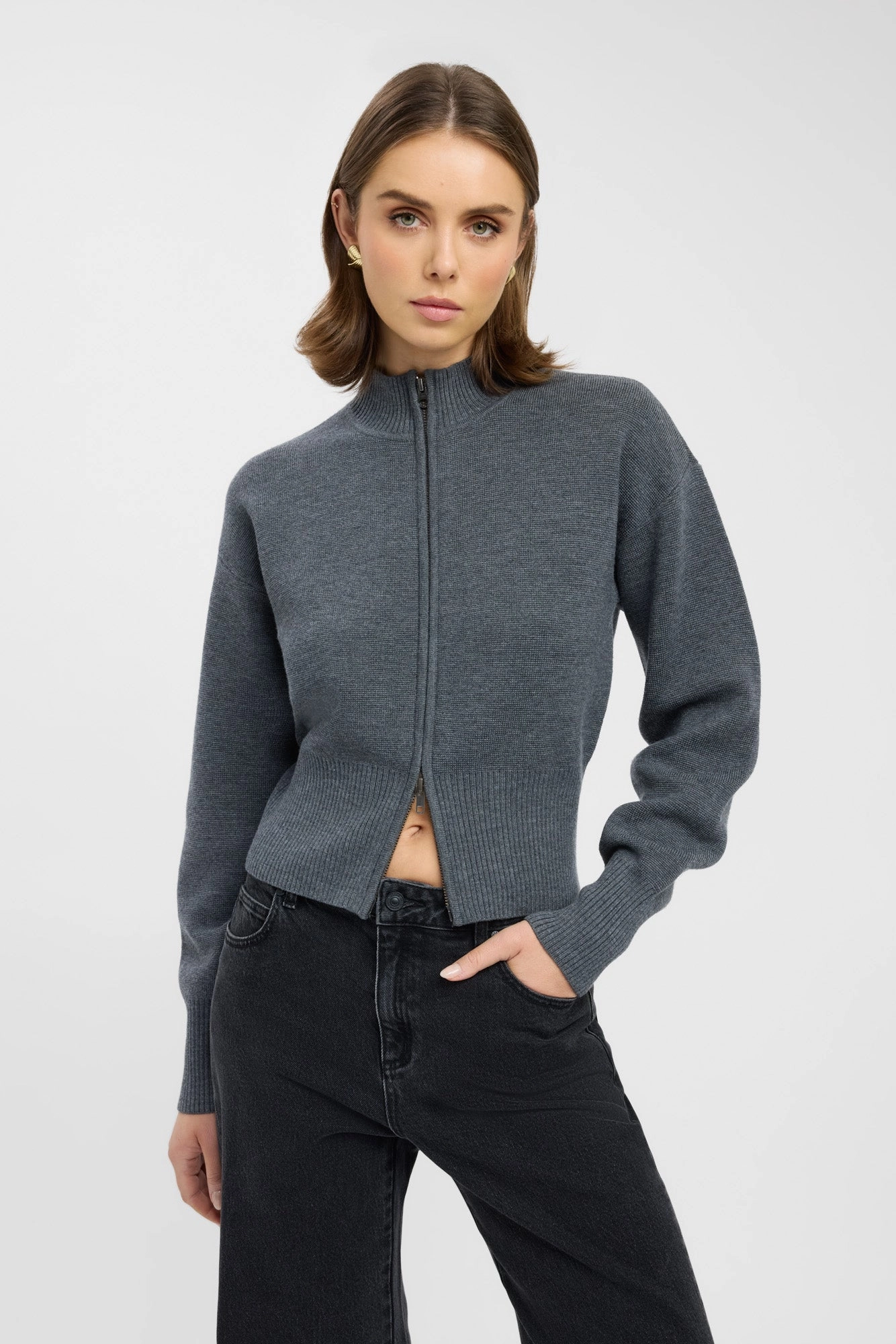 Subtle Detail Dalton Zip Cardigan