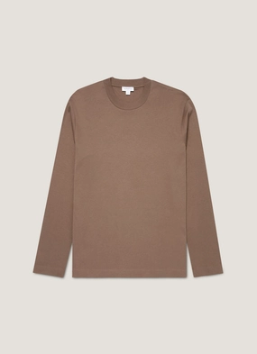 Odor-resistant Men's Long Sleeve Heavyweight T-shirt in Bark Men's Long Sleeve Heavyweight T-shirt in Bark Trendy Fashion Timeless Piece