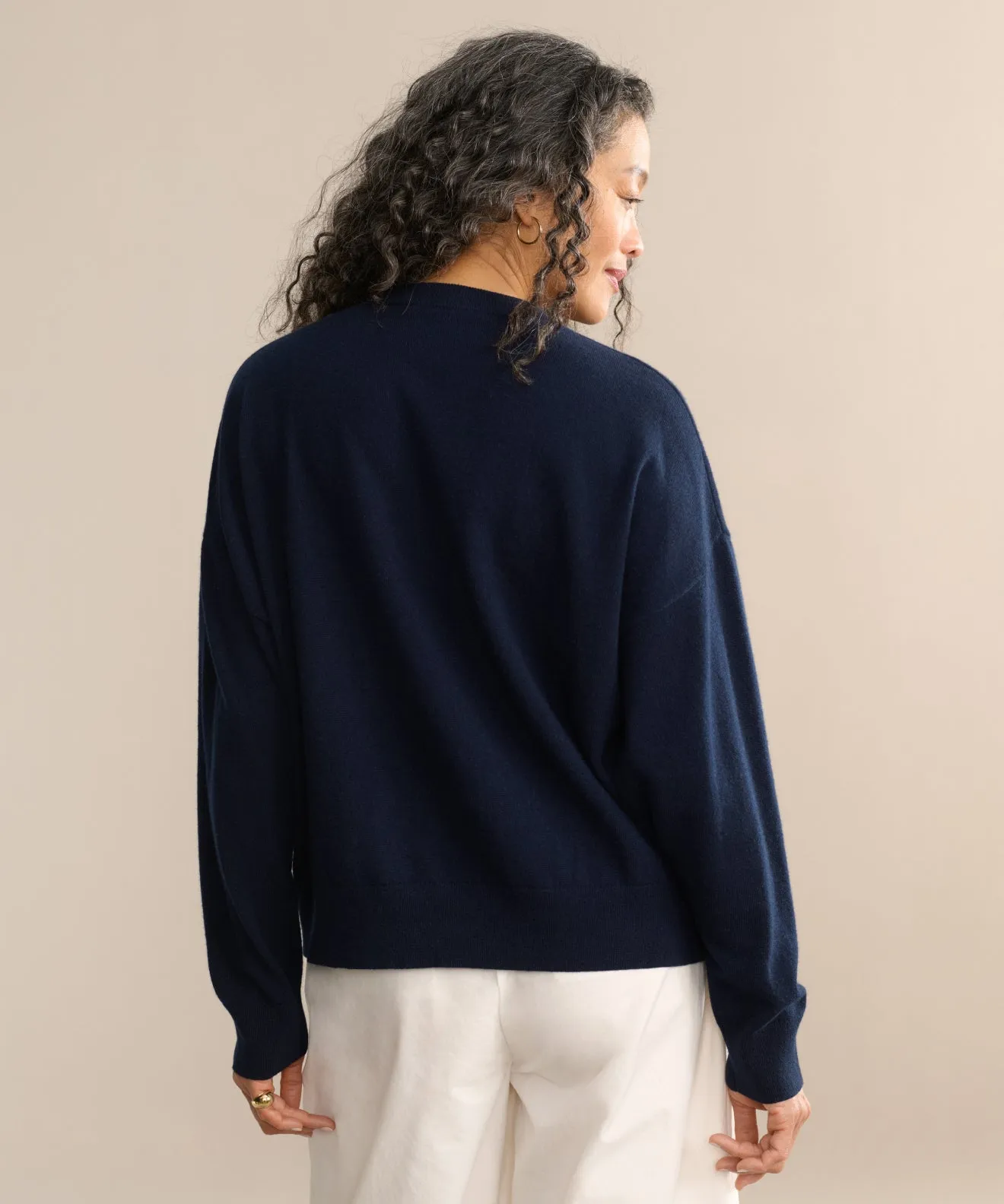Cashmere Marina Crewneck Sweat Absorbing Lining
