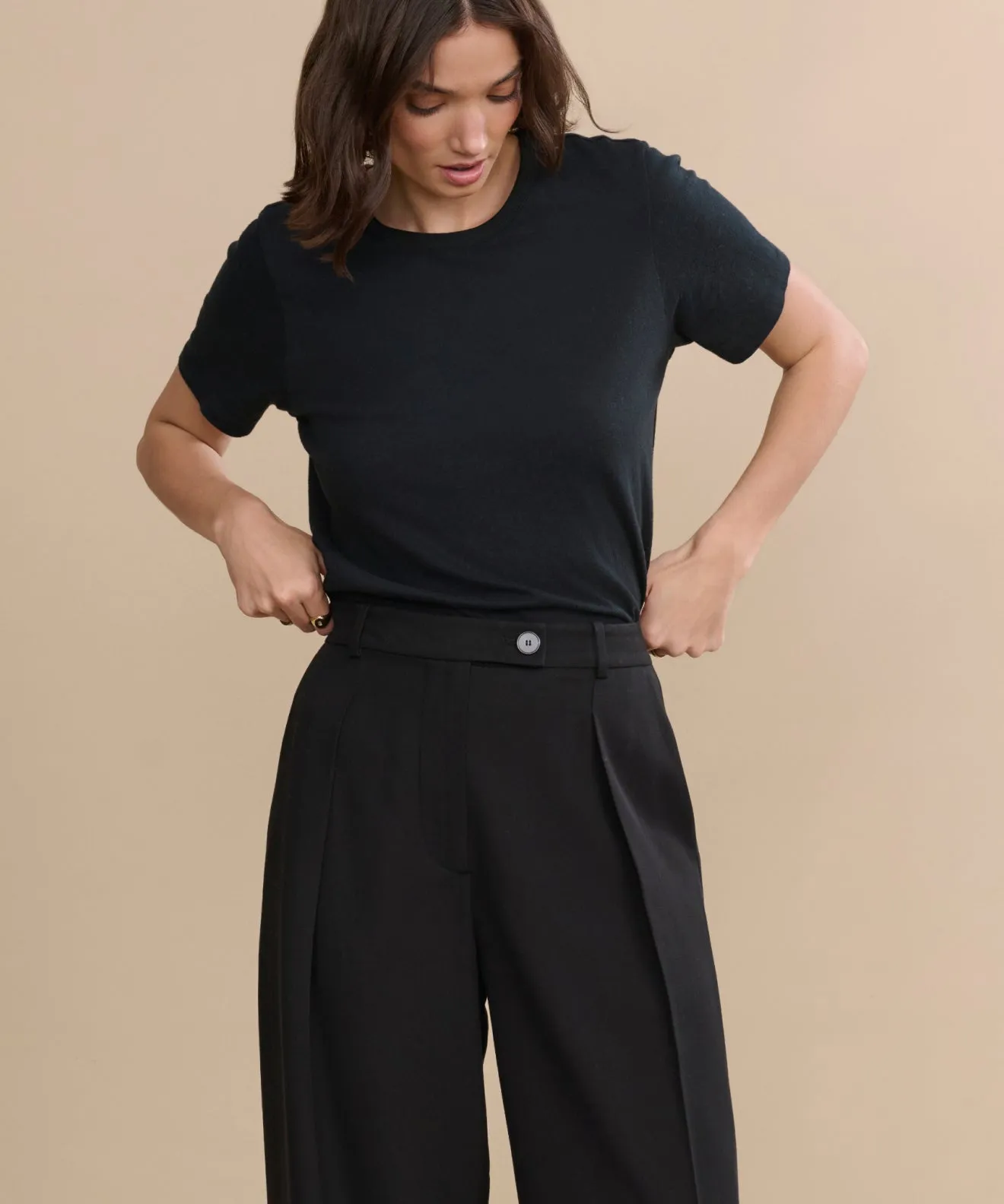 Greta Trouser MinimalistAesthetic Layered Hemline