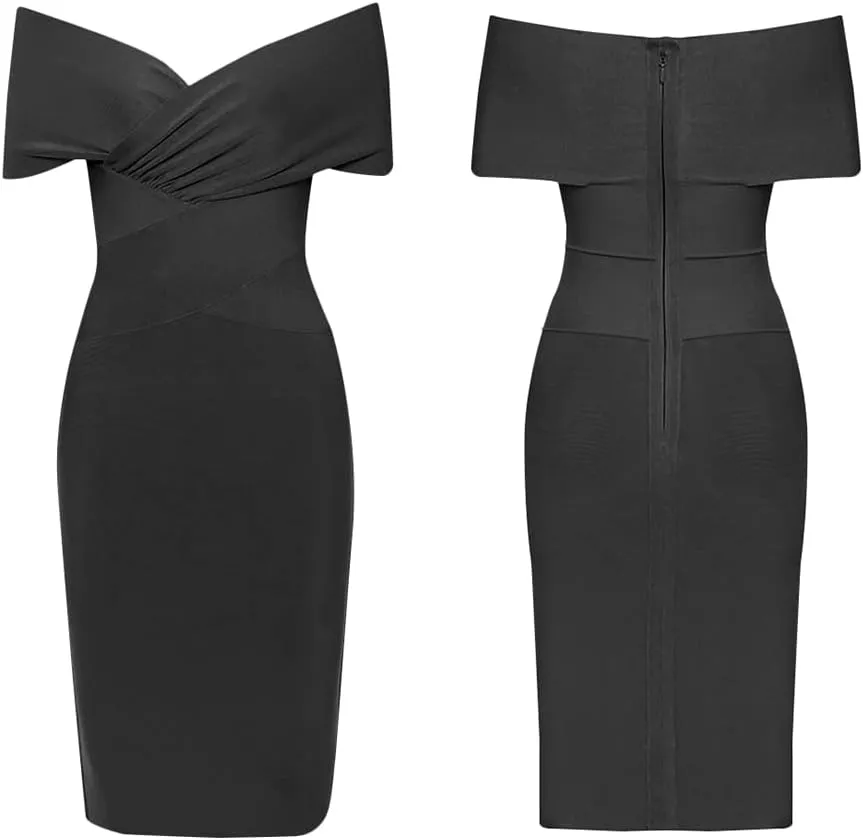 Off Shoulder Bodycon Bandage Dresses for Women