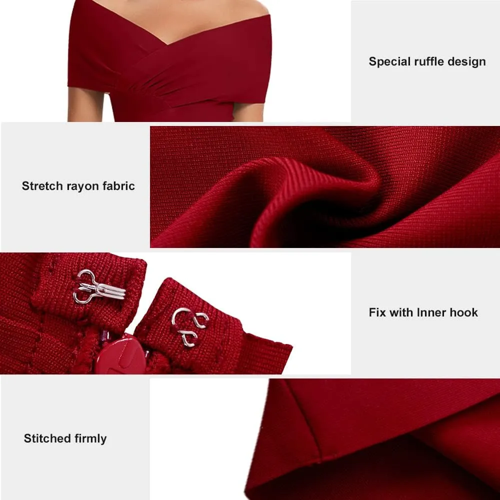 Off Shoulder Bodycon Bandage Dresses for Women
