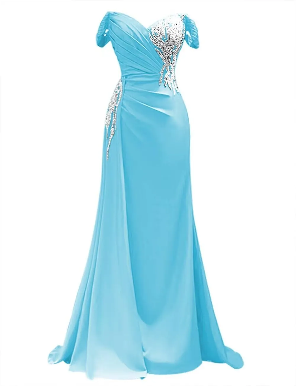 Off Shoulder Bridesmaid Dresses Mermaid Prom Dresses 2024 Beaded Applique Floor Length Formal Dress