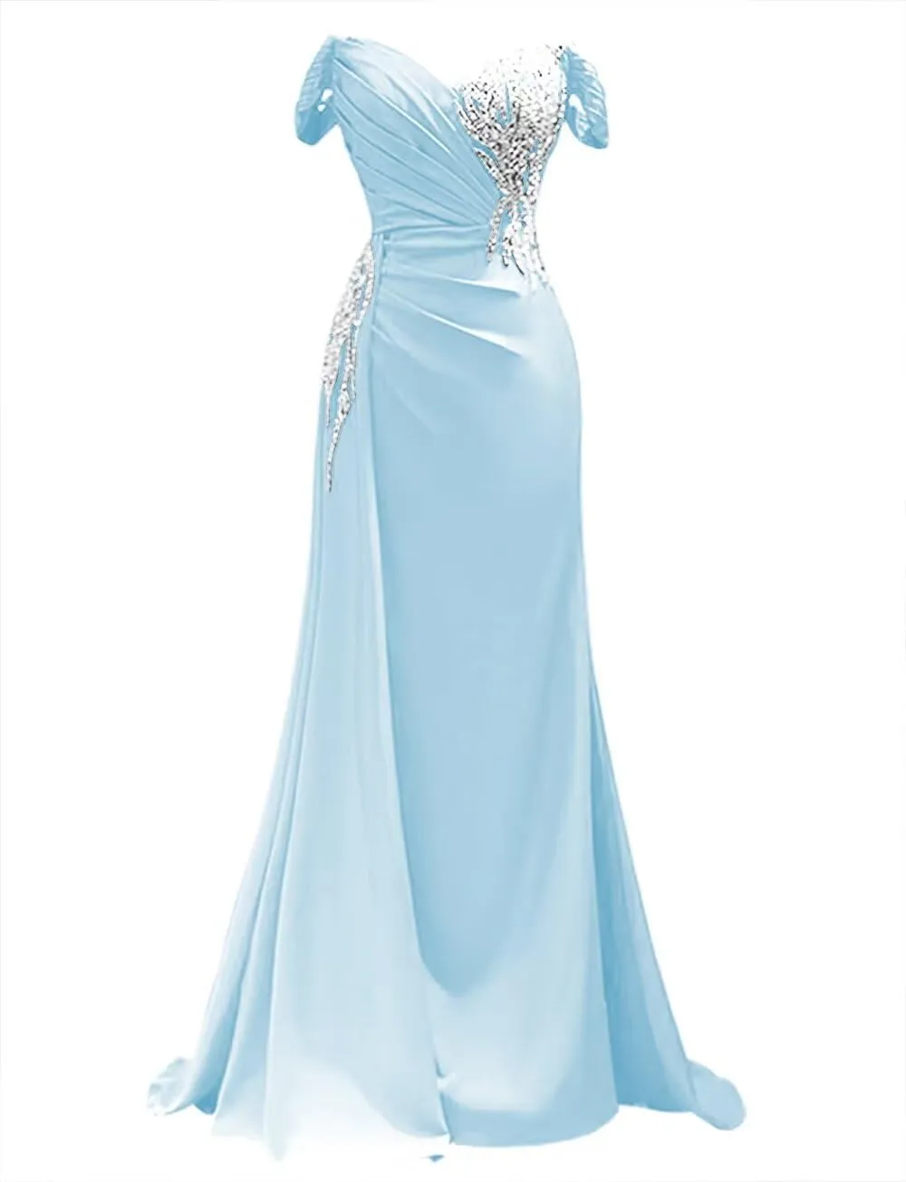 Off Shoulder Bridesmaid Dresses Mermaid Prom Dresses 2024 Beaded Applique Floor Length Formal Dress