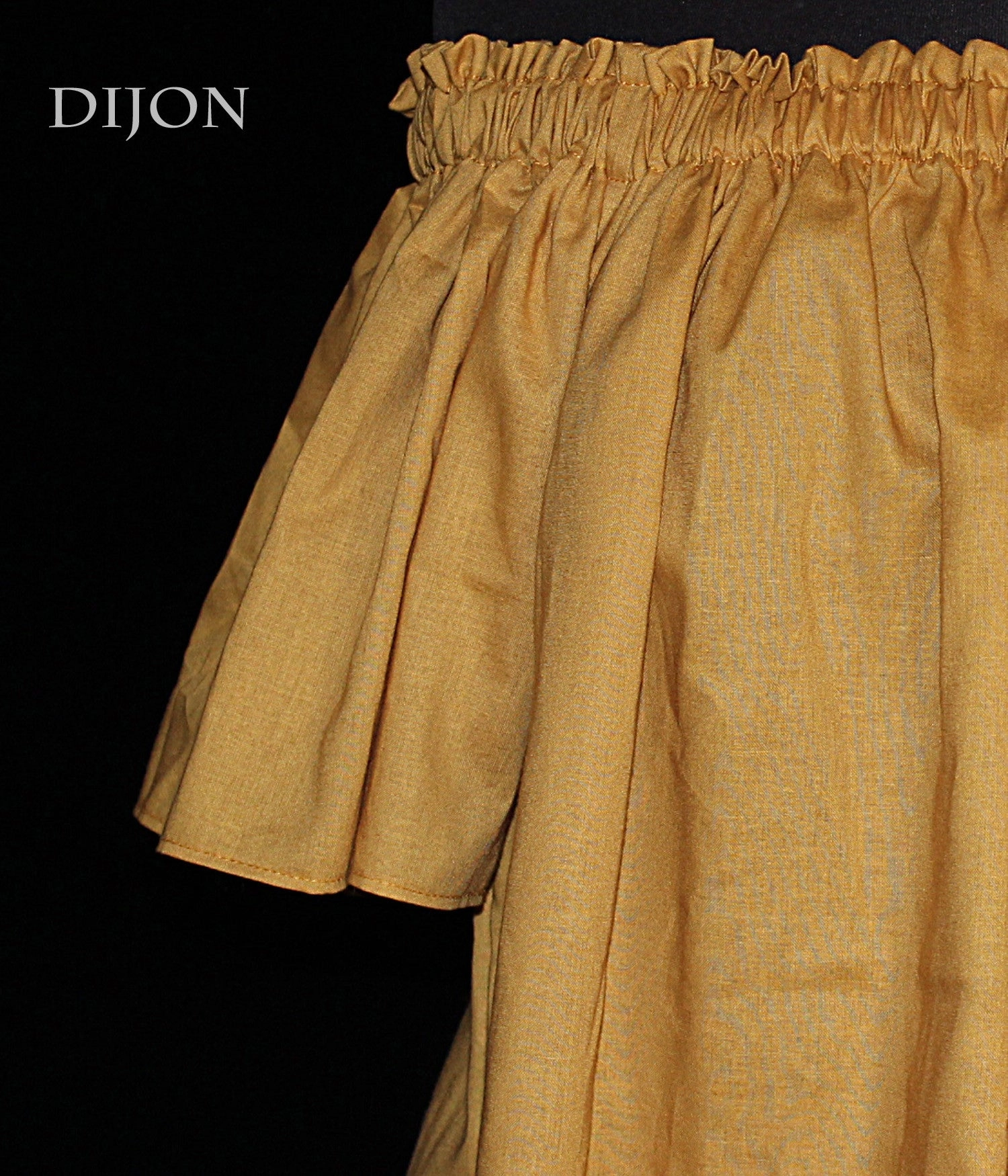 Off Shoulder Blouse - Short Sleeve DoubleLayeredShoulders DoubleStitchedHem