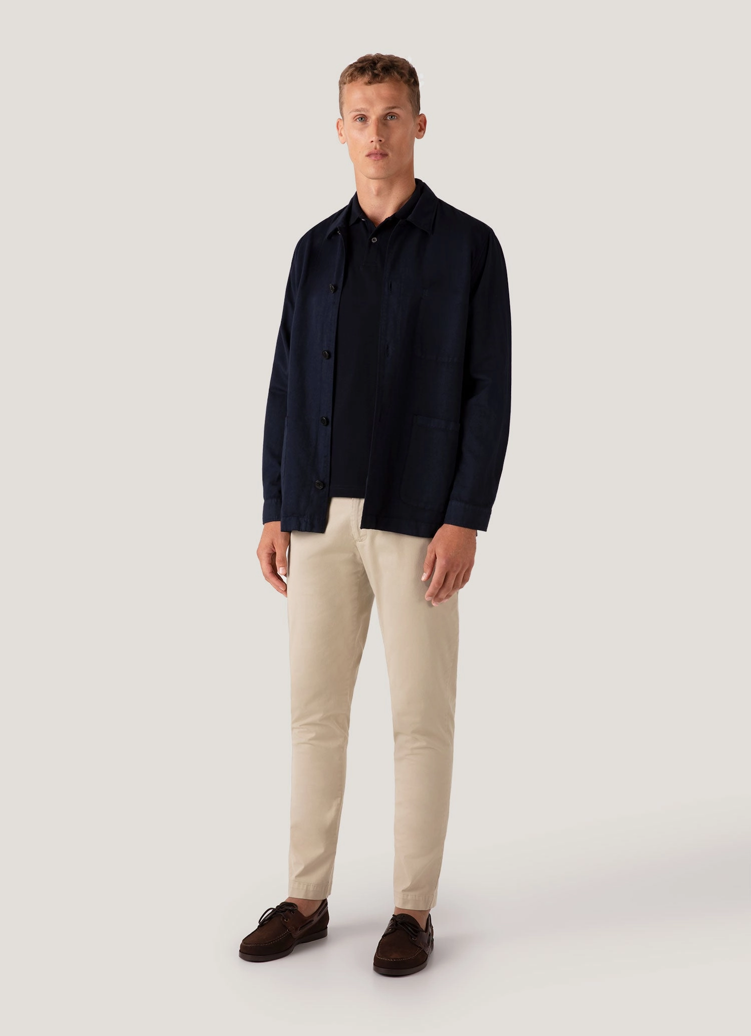 Summer Vacation Effortless Comfort Men's Piqu?? Polo Shirt in Midnight Navy