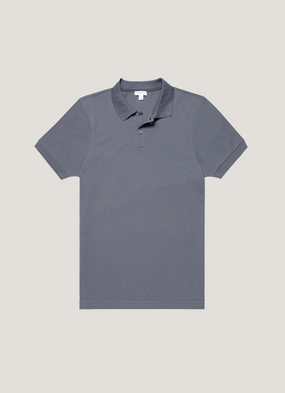 Office Approved Men's Piqu?? Polo Shirt in Slate Blue Professional Layers Men's Piqu?? Polo Shirt in Slate Blue