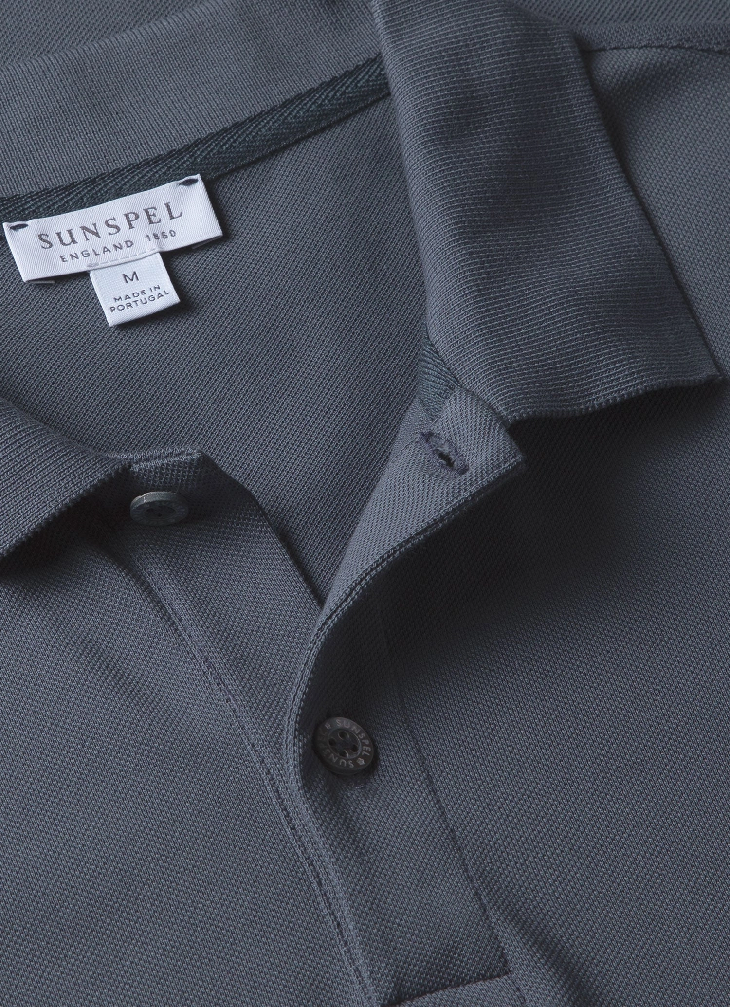 Men's Piqu?? Polo Shirt in Slate Blue Travel Staple