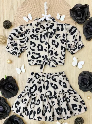 Oh What Fun Leopard Ruffle Skirt Set