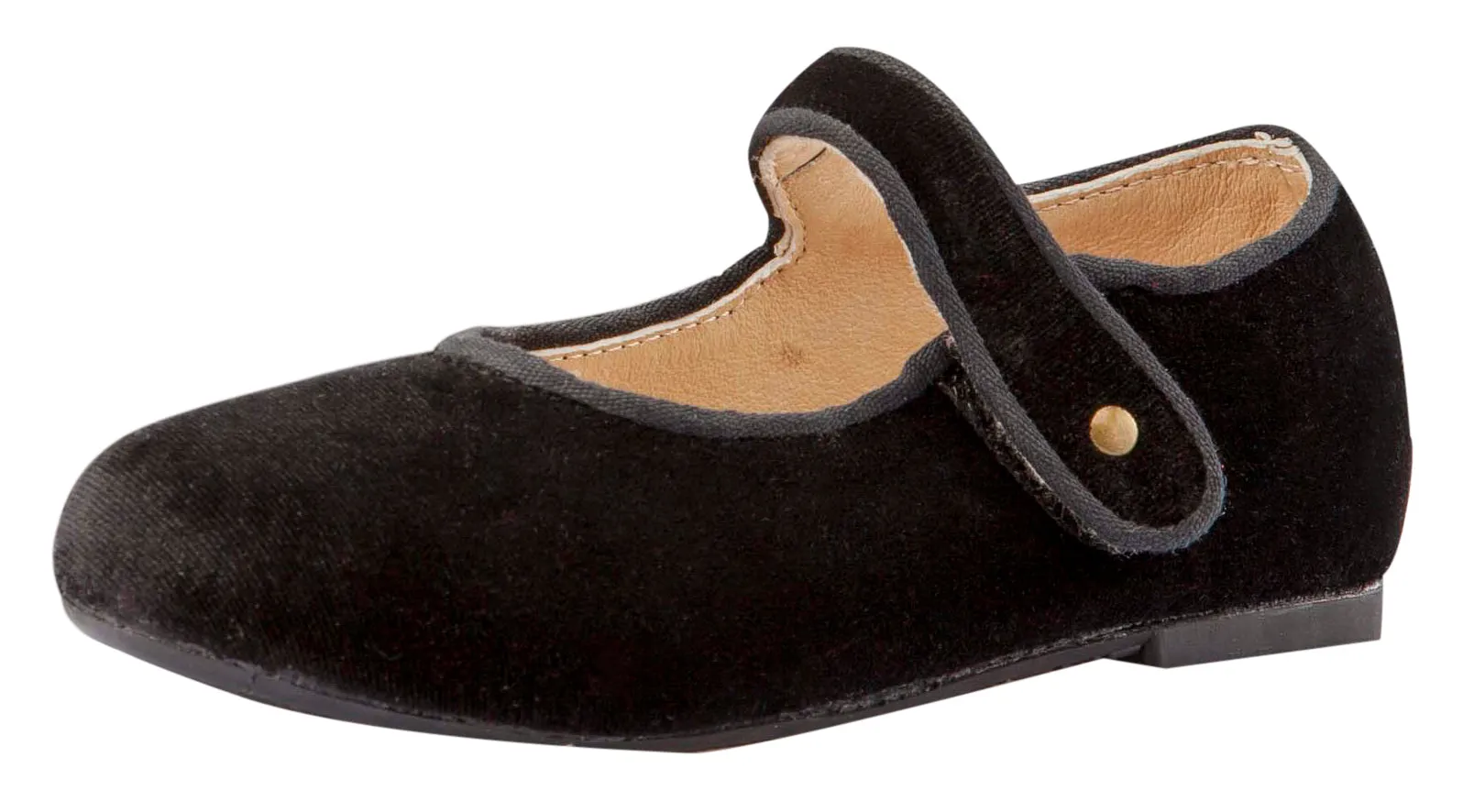 Old Soles Girl's 803 Lady Jane Flat Shoe - Black Velvet