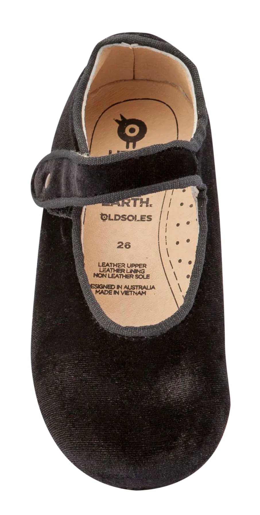 Old Soles Girl's 803 Lady Jane Flat Shoe - Black Velvet