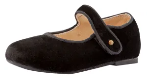Old Soles Girl's 803 Lady Jane Flat Shoe - Black Velvet