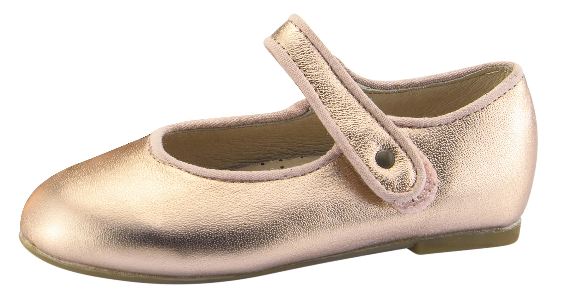 Old Soles Girl's Praline Lady Jane Leather Mary Jane Dress Shoes, Copper