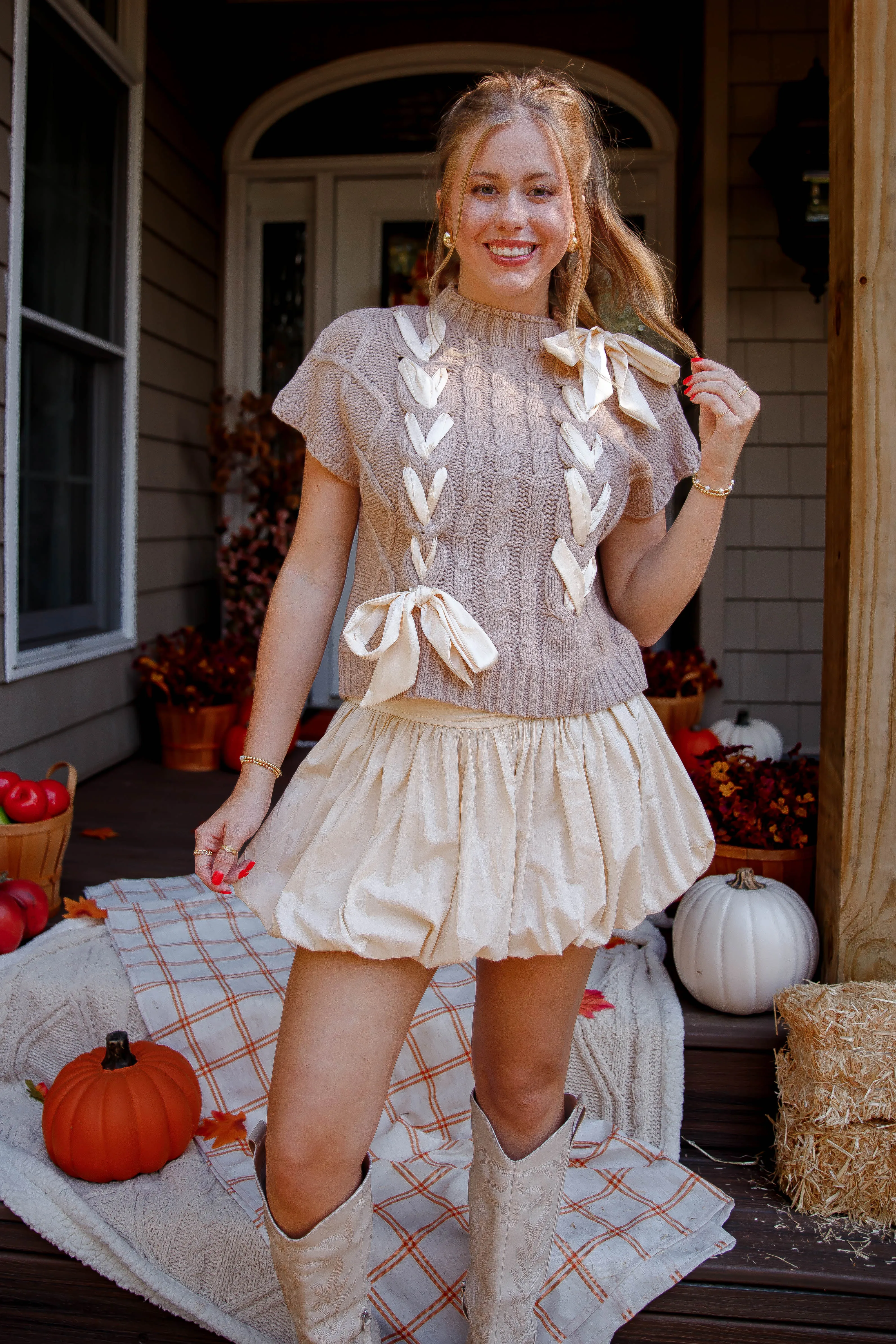 On My Way Home Sweater Vest-Taupe AllSeason Wearability