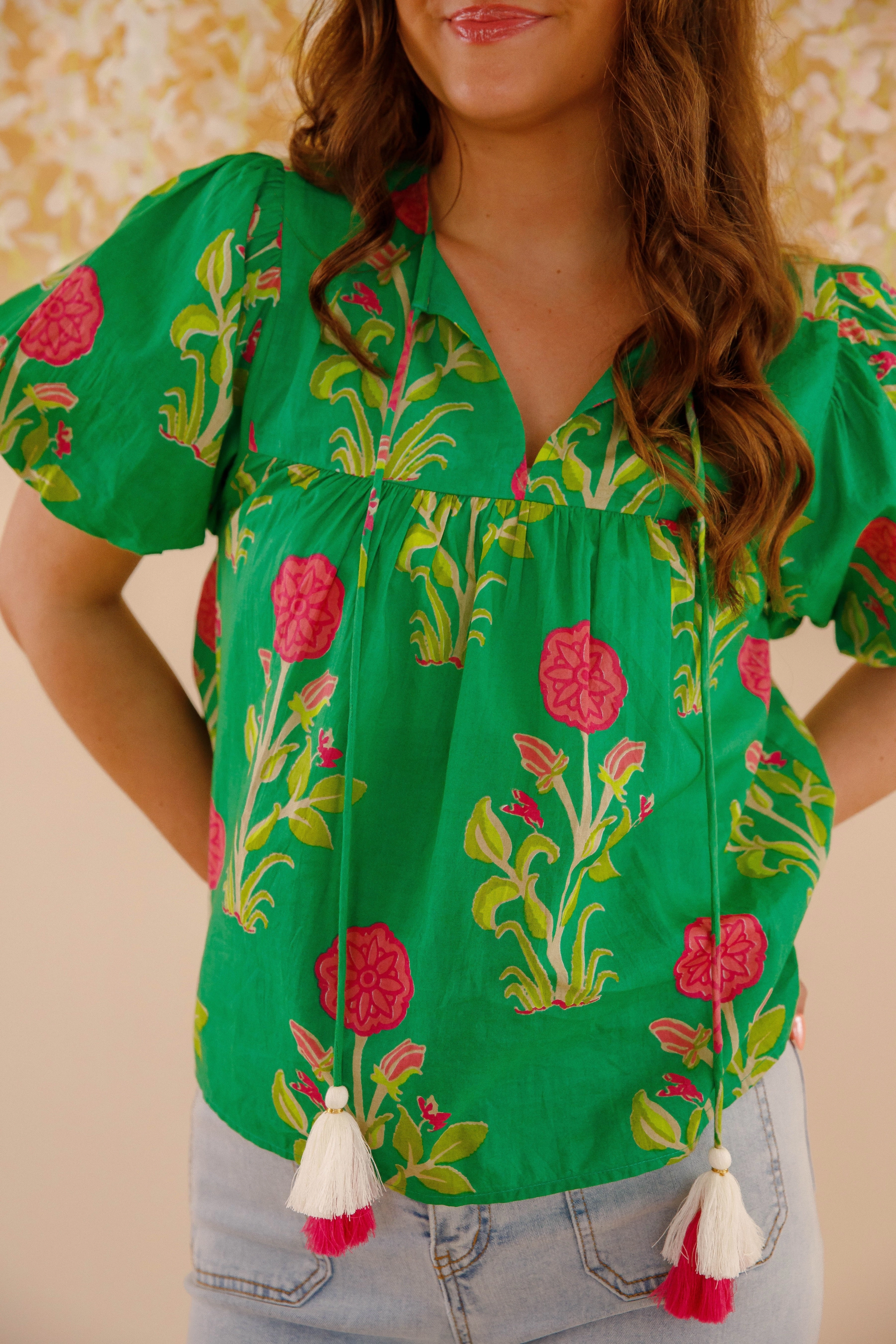 Stylish Dress On The Move Blouse-Green