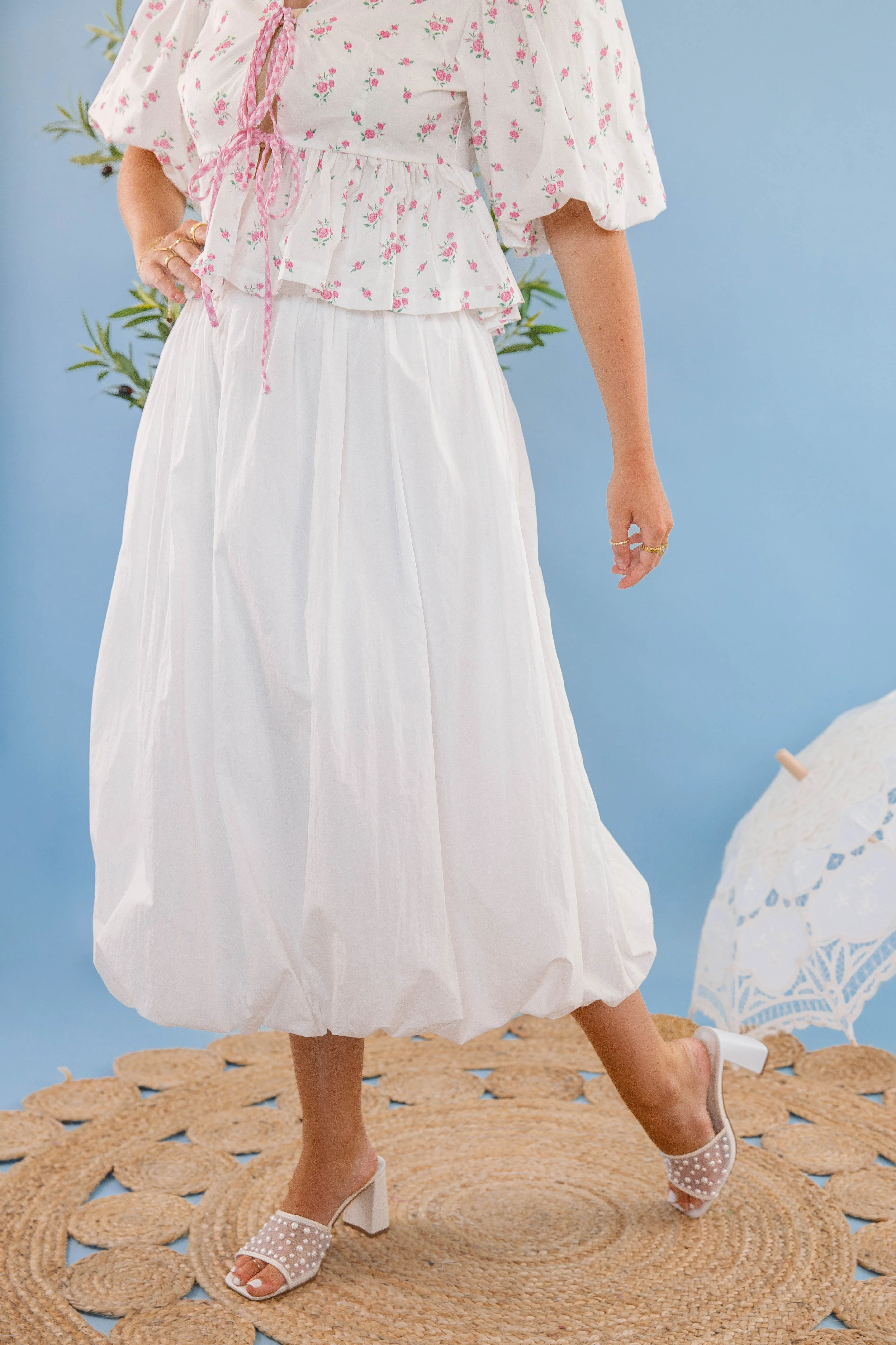 Durable Hemming Non Restrictive Fit One Dream Away Midi Skirt