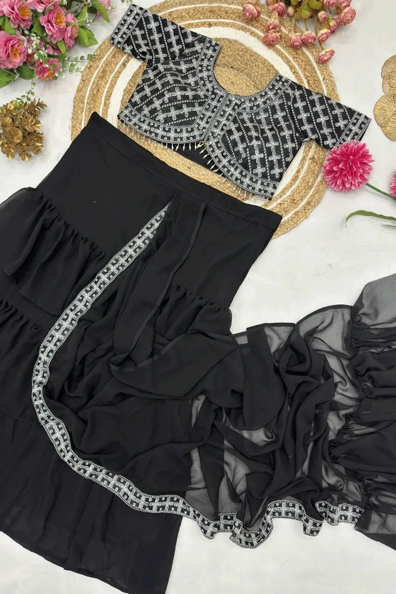 One Minute Ready To Wear Saree For Reception Party