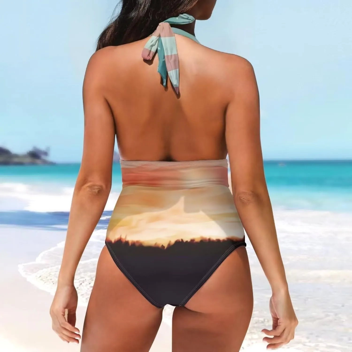 One Piece Swimsuits Swimwear for Women Tummy Control Bathing Suit Ruffle Tummy Control Swimwear