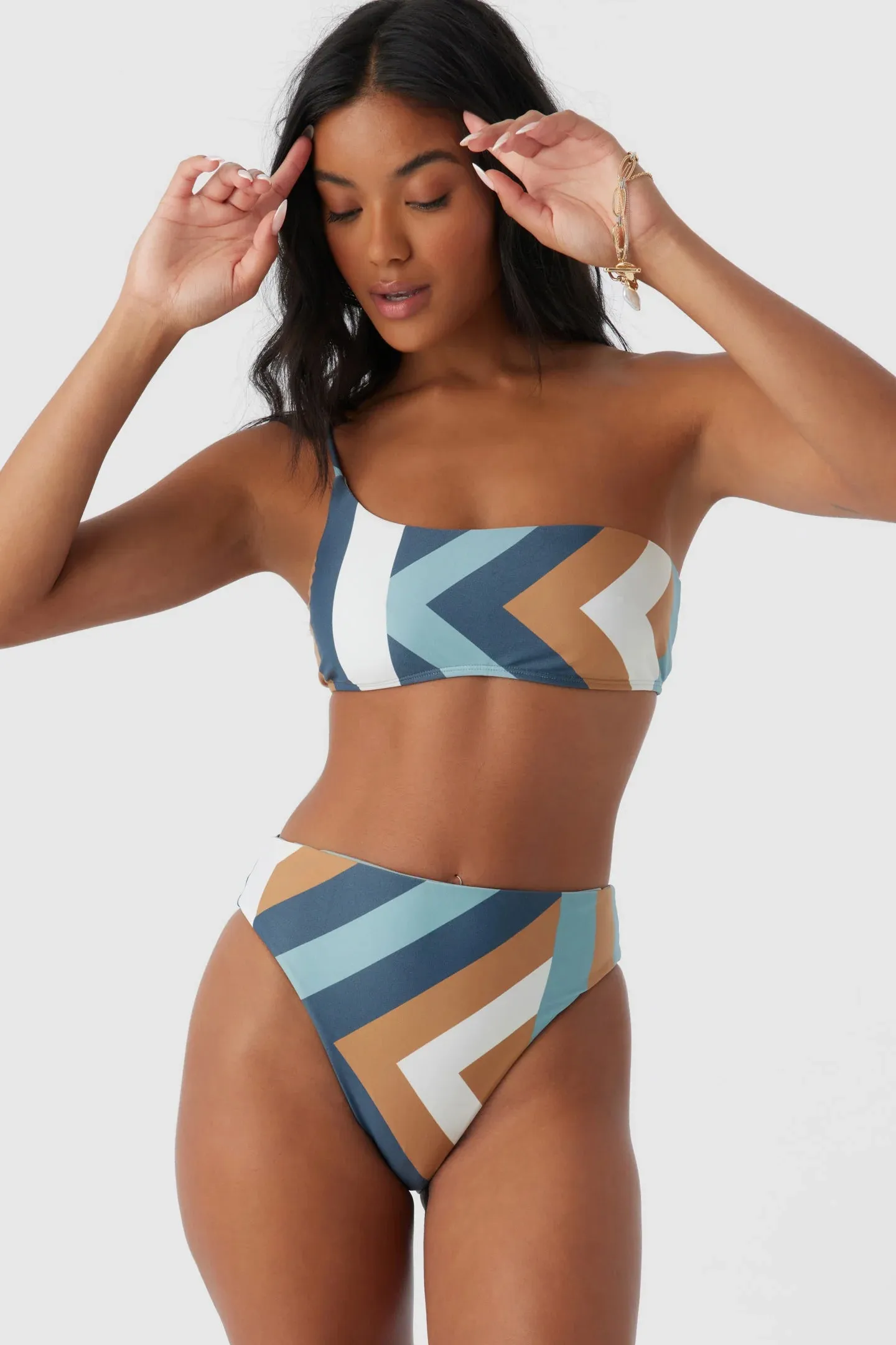 O'Neill Soli Geo Seal Beach One Shoulder Top