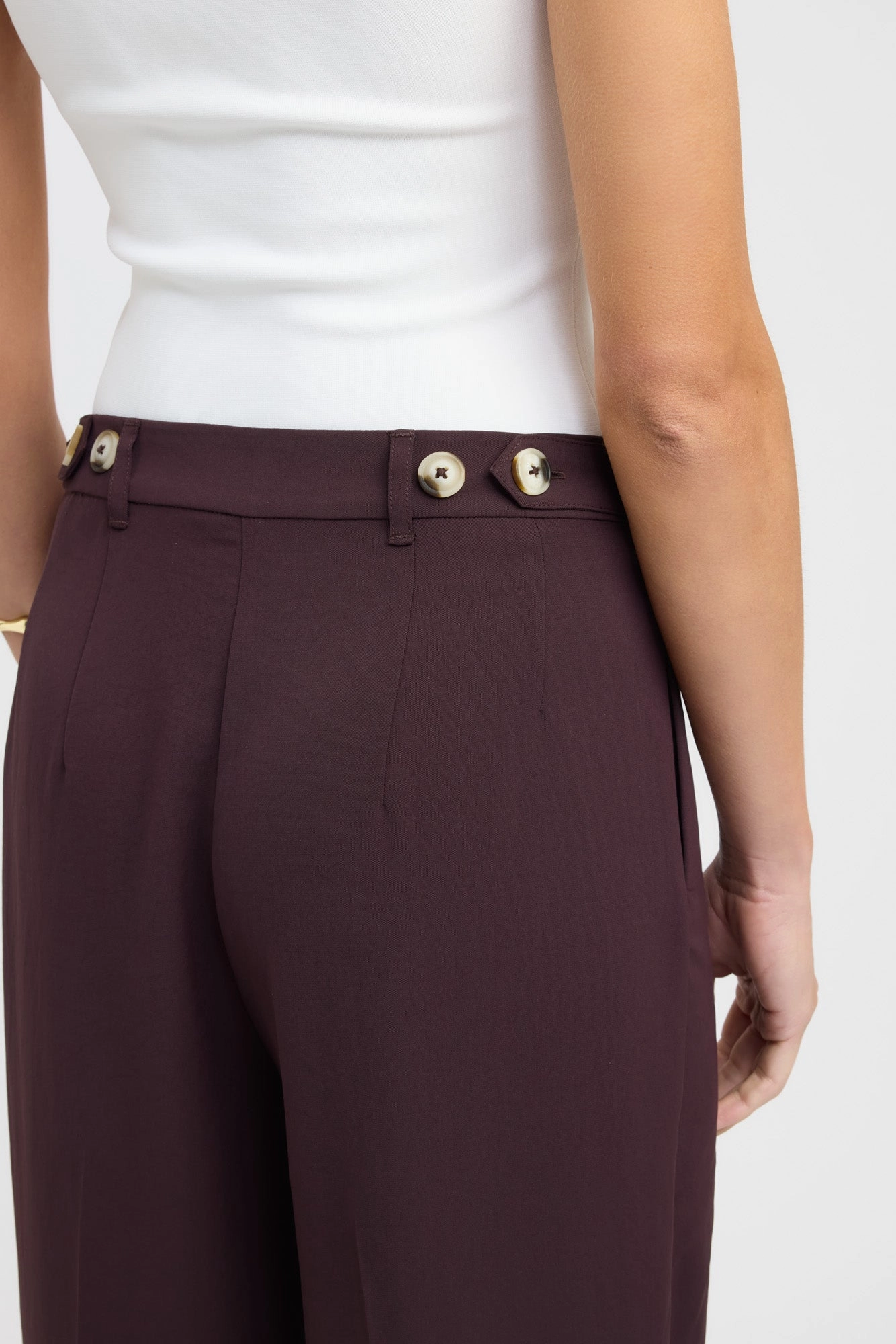 Plaid detail Opal Adjustable Pant