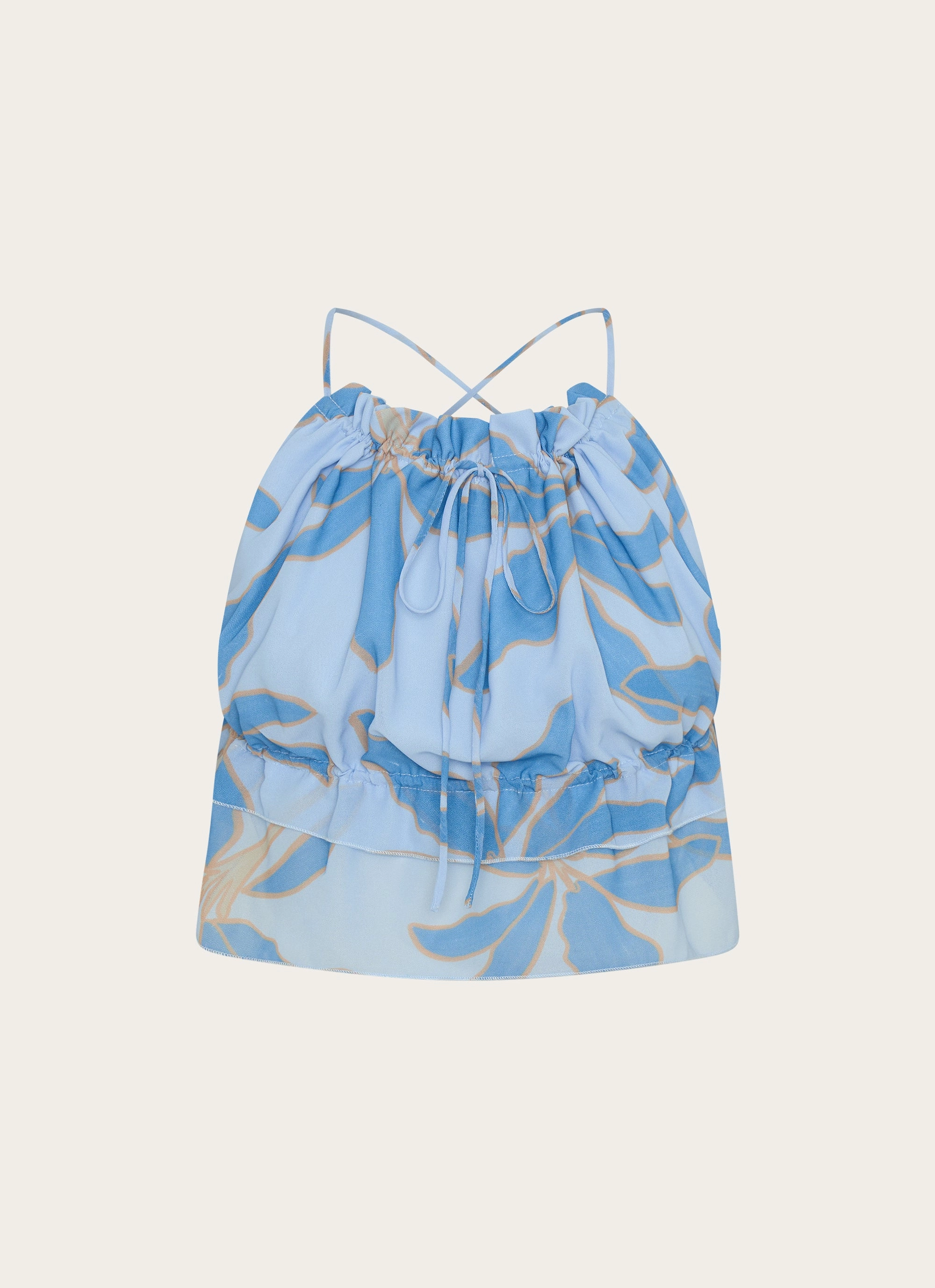 Relaxing Getaway Active Swimwear Zaya Backless Top - Opulent Blue