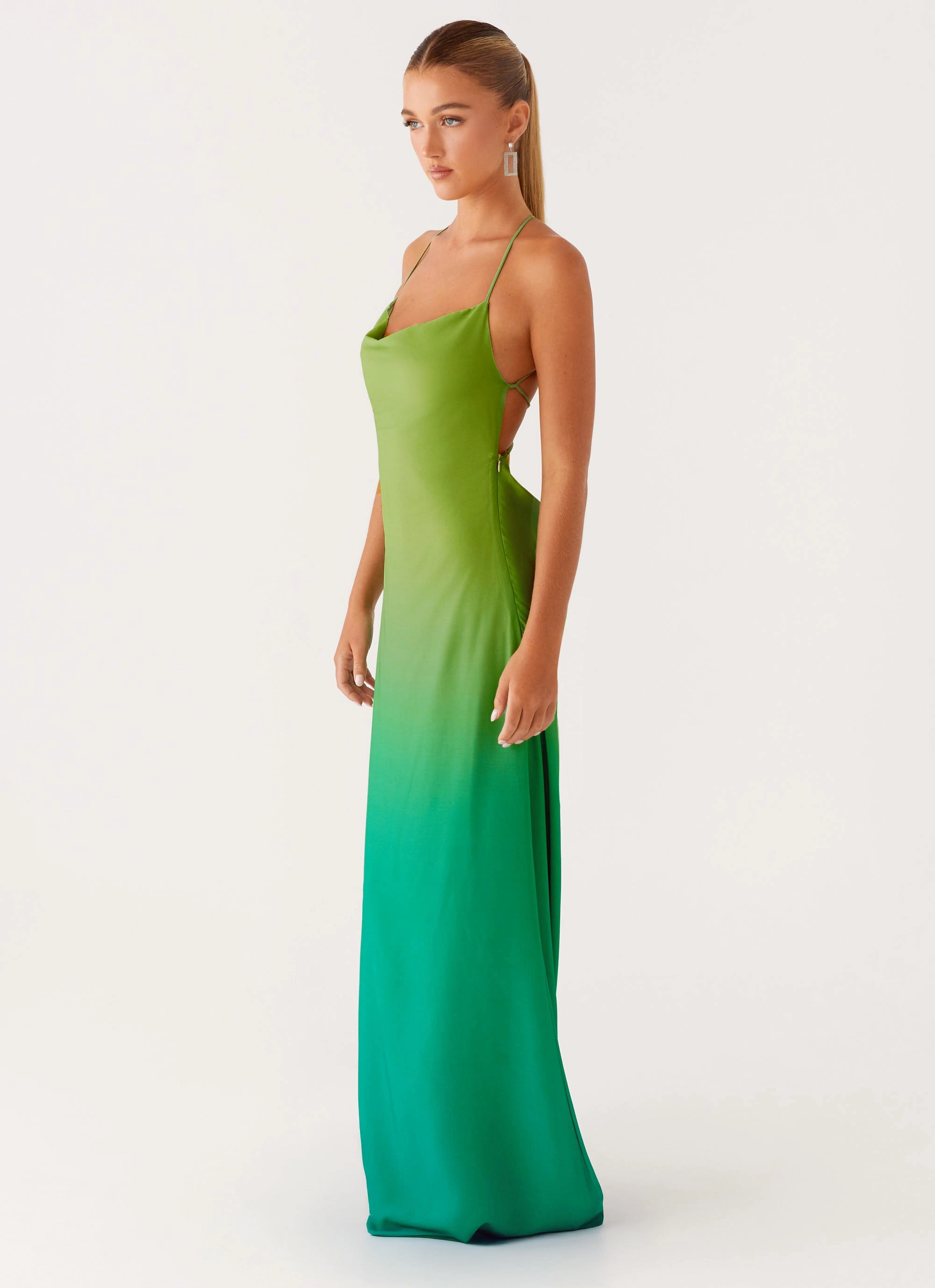 Soft Appeal Opposites Attract Maxi Dress - Green Ombre