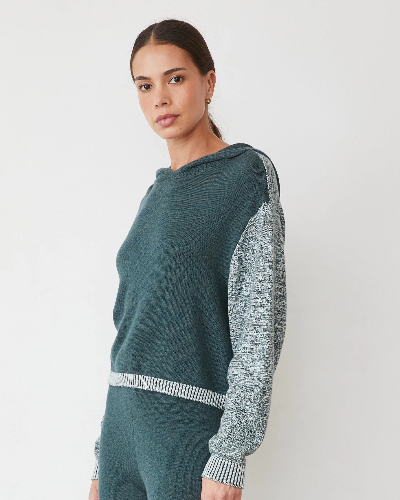 MultiPanelDesign Organic Cotton Cashmere Hooded Sweater