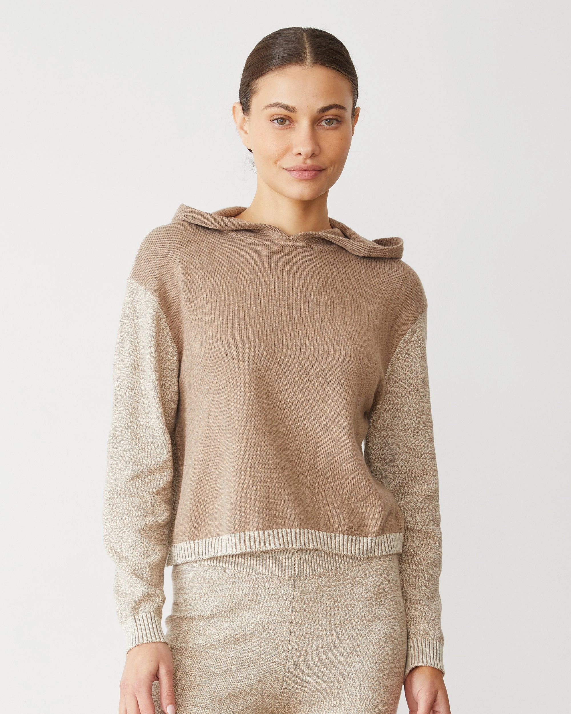 QuickDrySystem Machine Washable Fabric Organic Cotton Cashmere Hooded Sweater