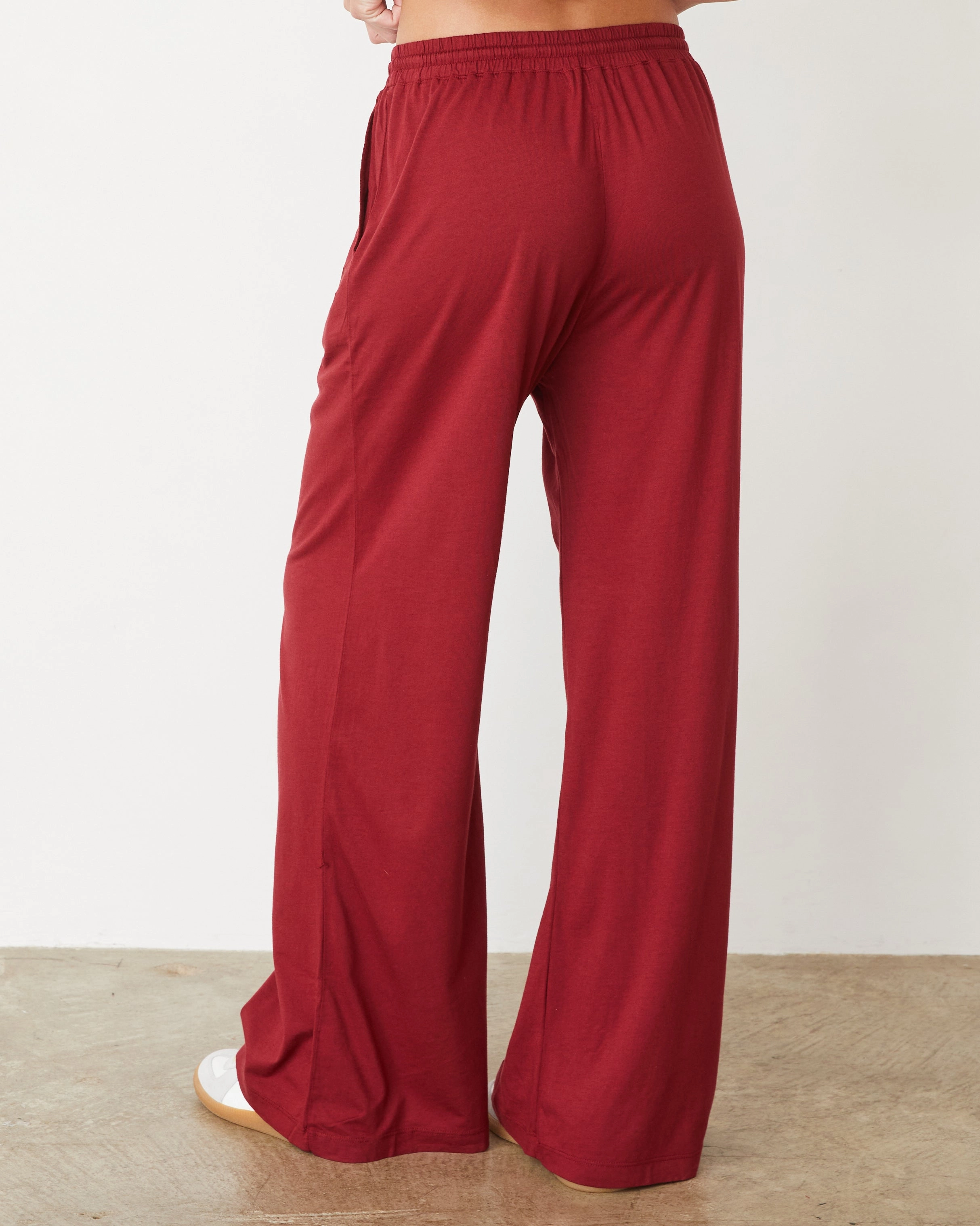 Soft Texture Organic Jersey Wide Leg Pant