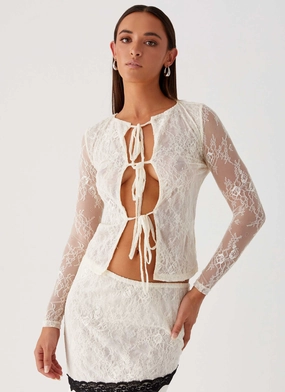 Duet Long Sleeve Top - Ivory wrinkle free finish MultiFunctionalDesign