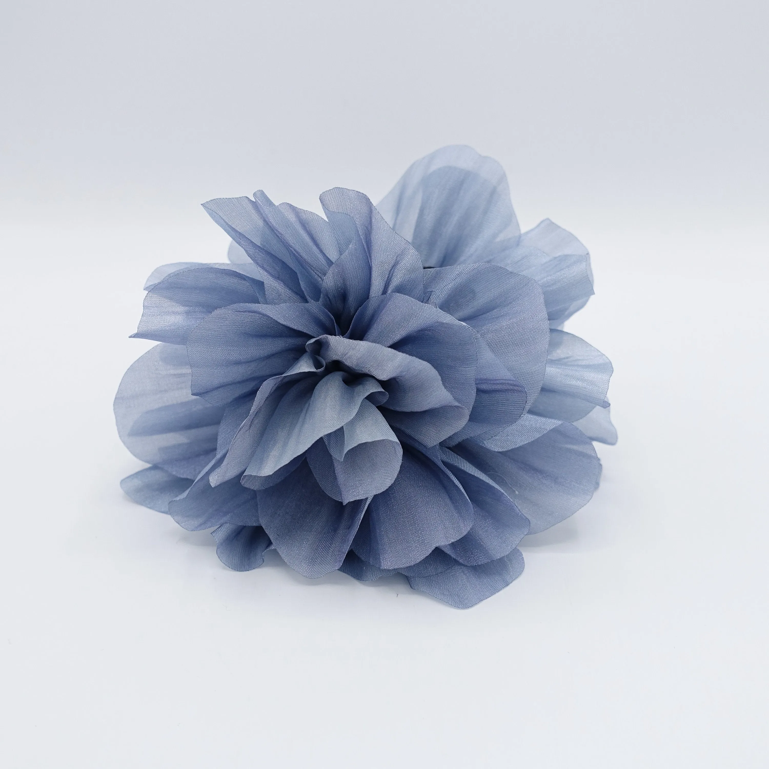 organza flower hair claw, big flower hair claw for women