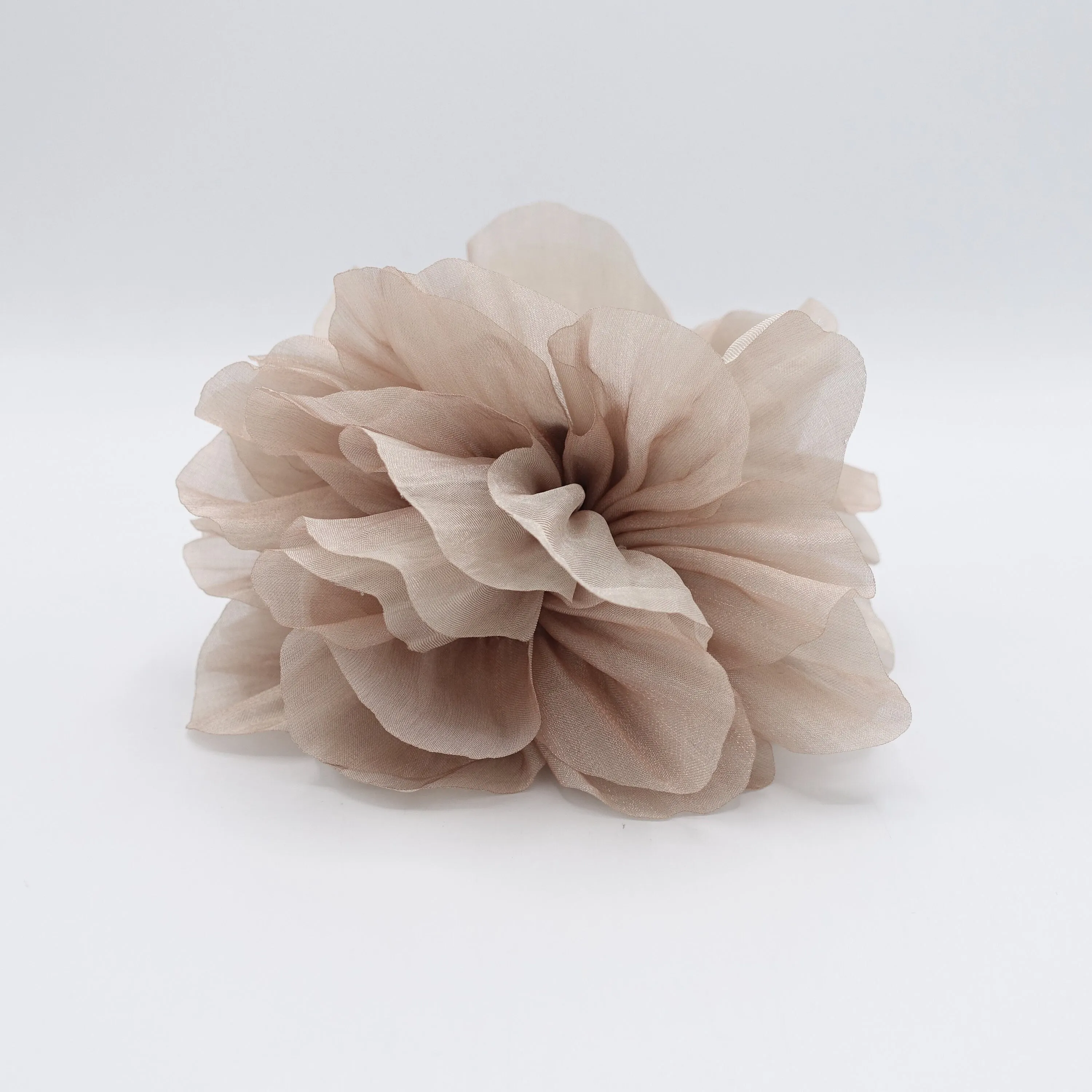 organza flower hair claw, big flower hair claw for women