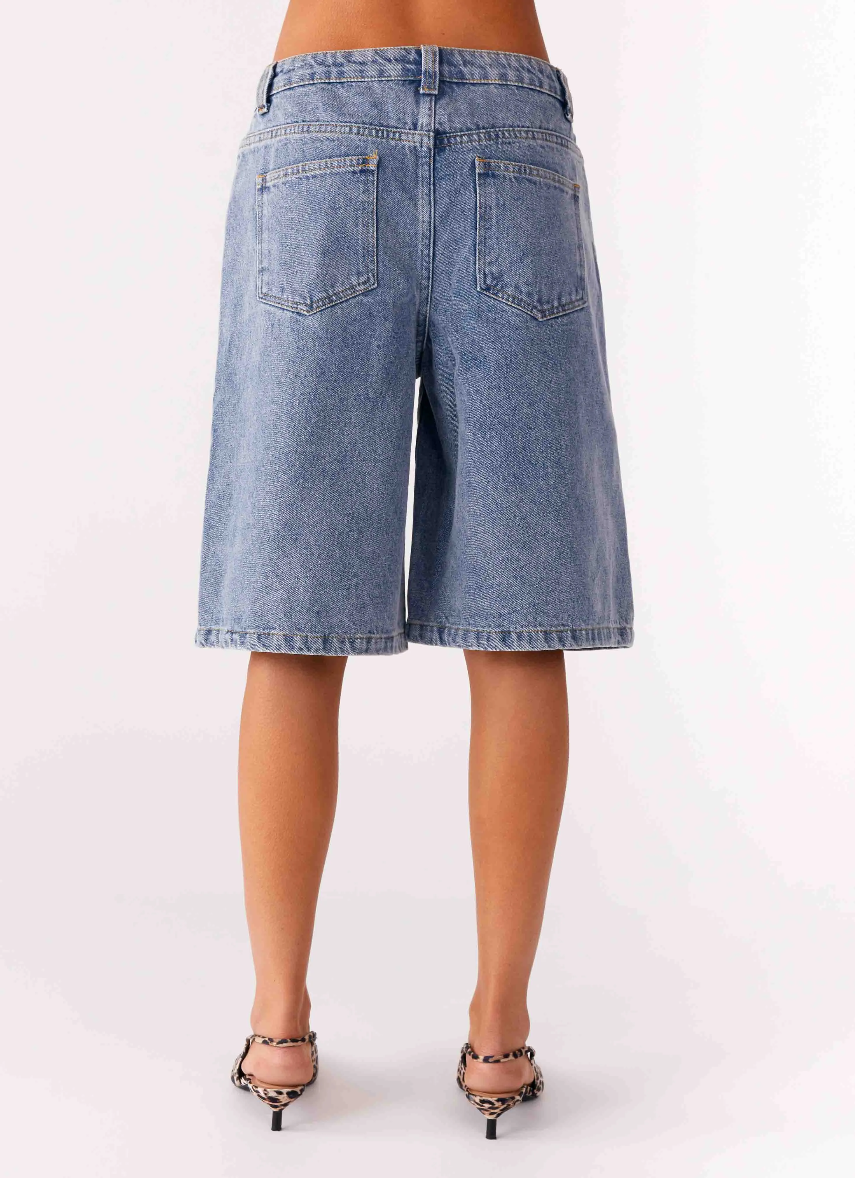 Orleans Denim Jorts - Blue HighRiseWaistband