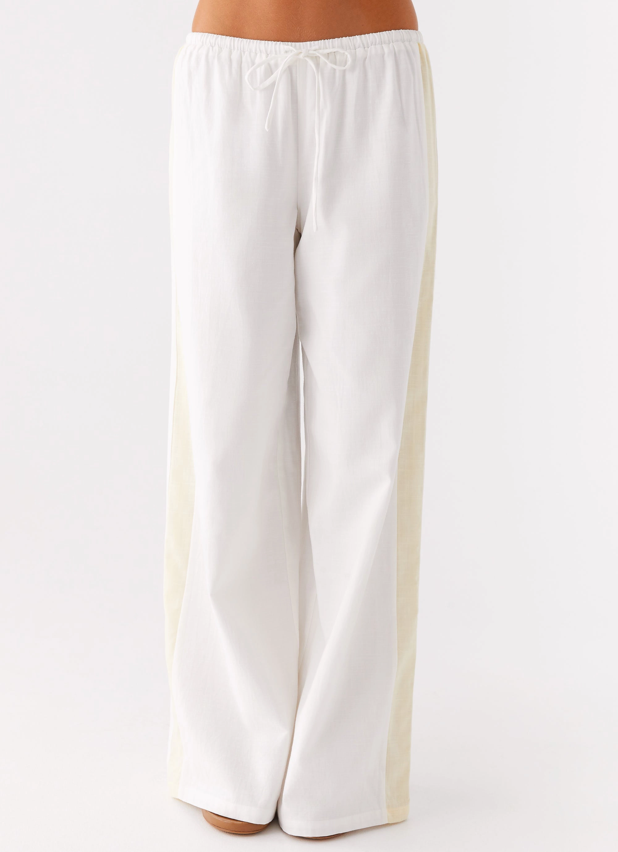 Oska Drawstring Pants - White Organic Cotton