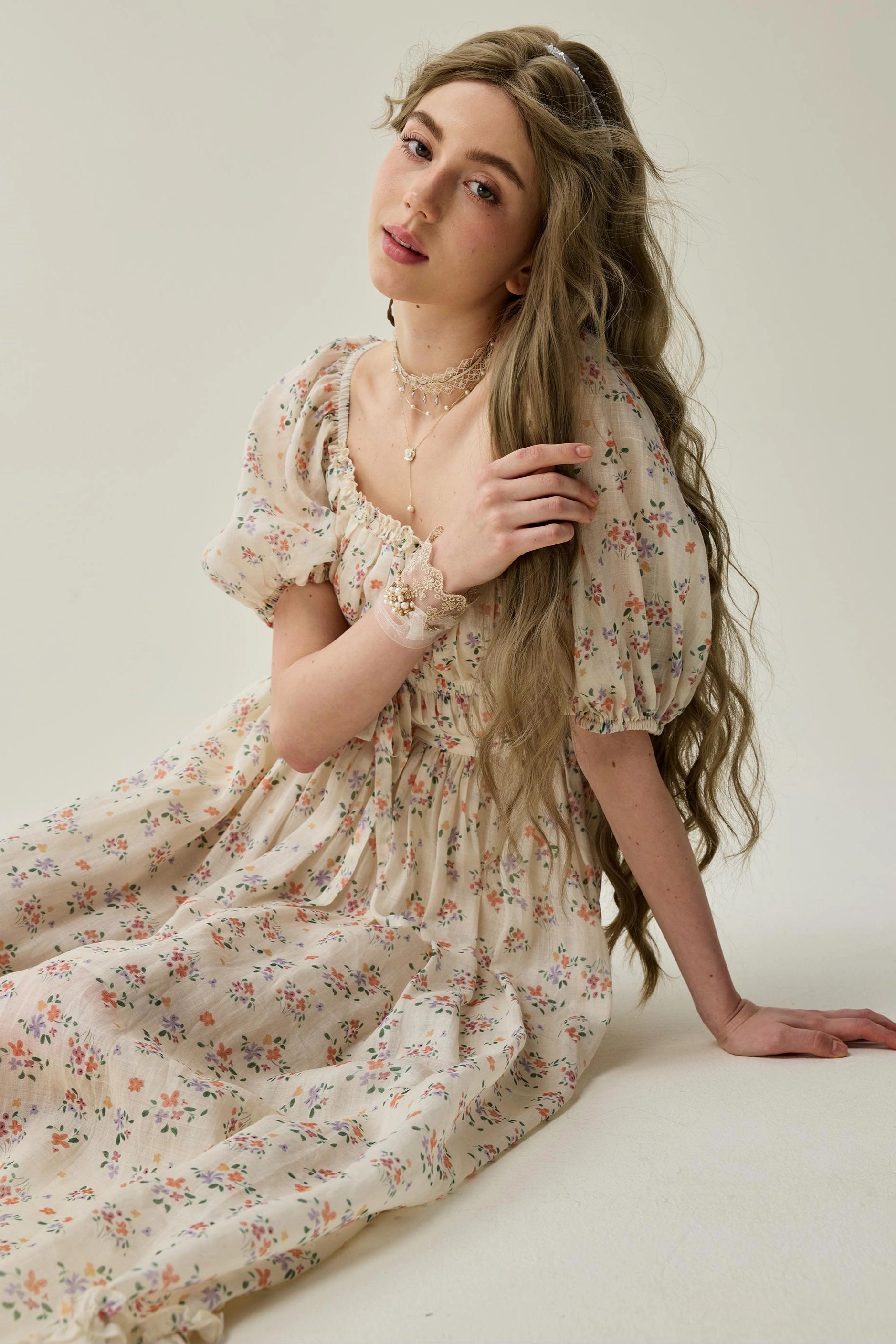 Osmanthus 01 | maxi linen dress Moisture Managing Layer