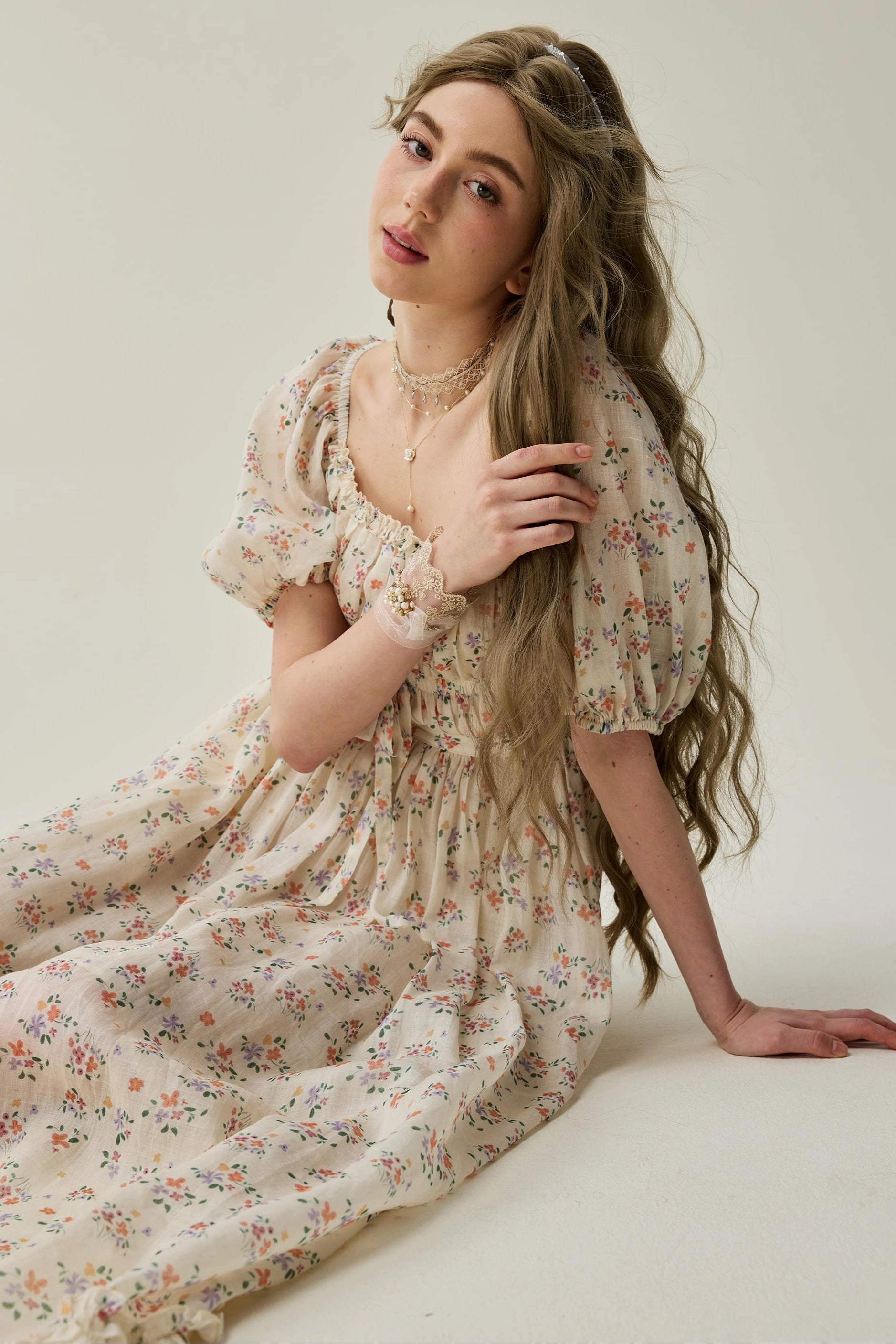 Taped Seam Construction Osmanthus 01 | maxi linen dress