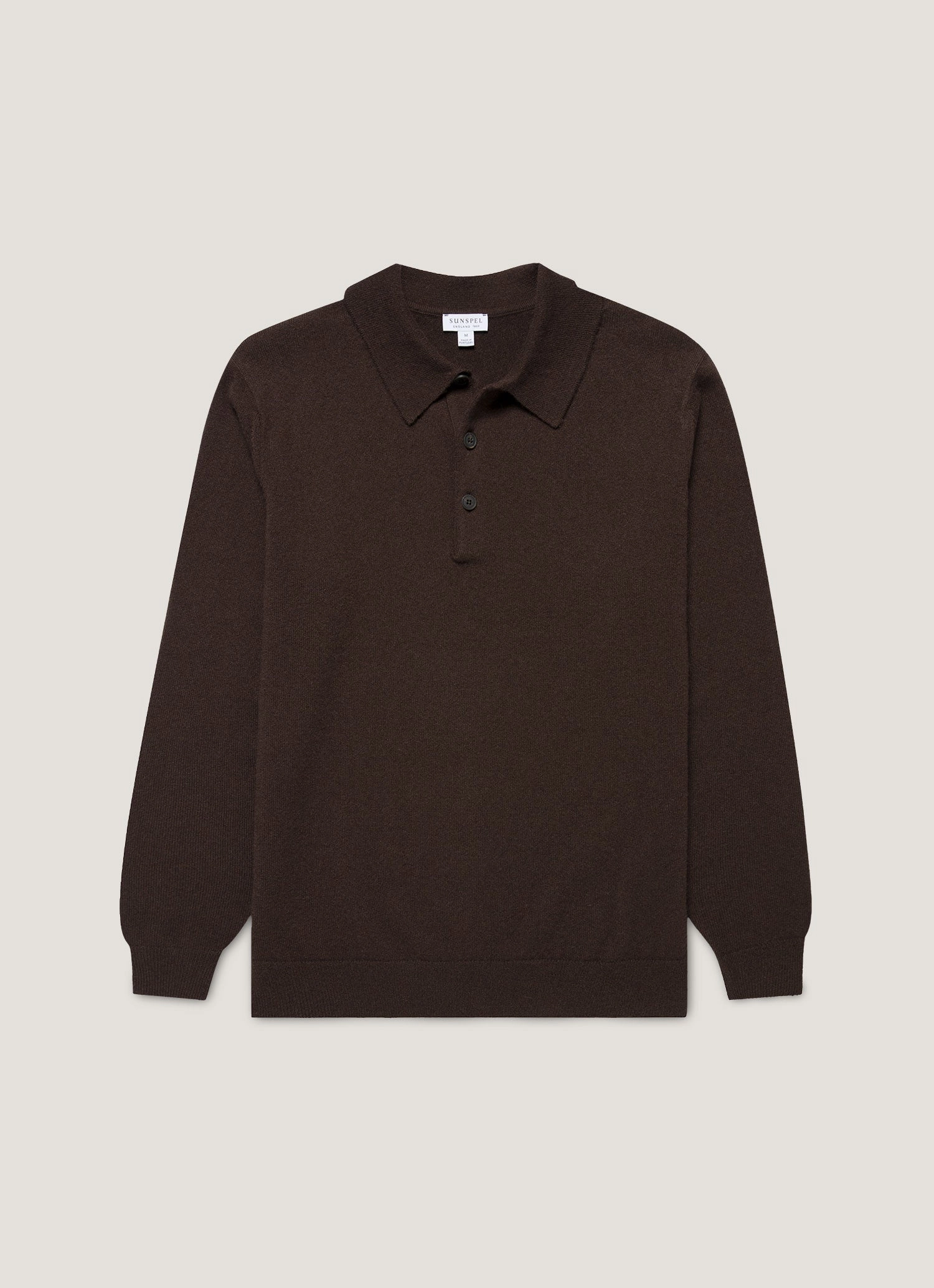 Easy Fashion Men's Cashmere Polo Shirt in Truffle