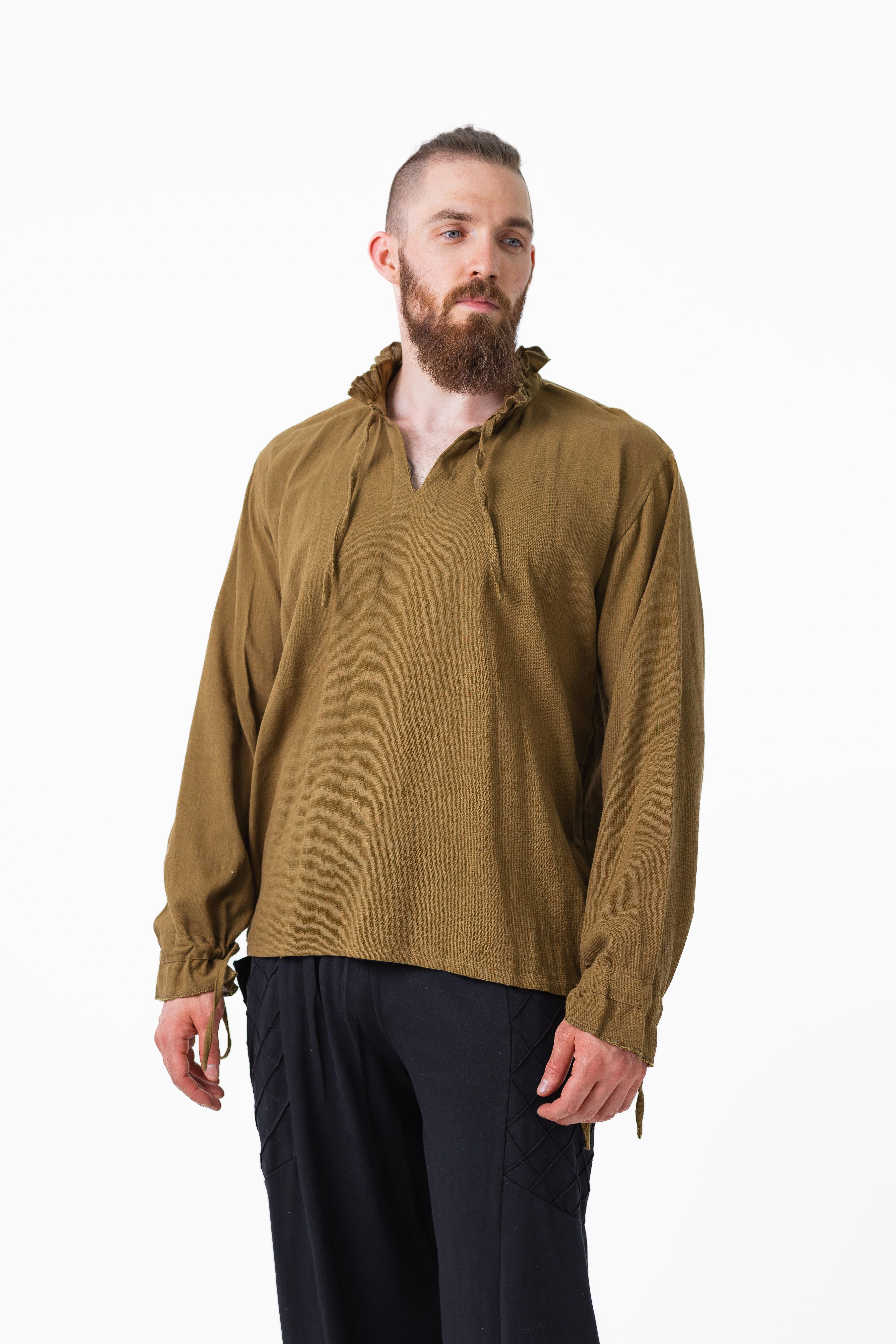 Layered Hem Reinforcement Fitted Shirt Outlander Shirt