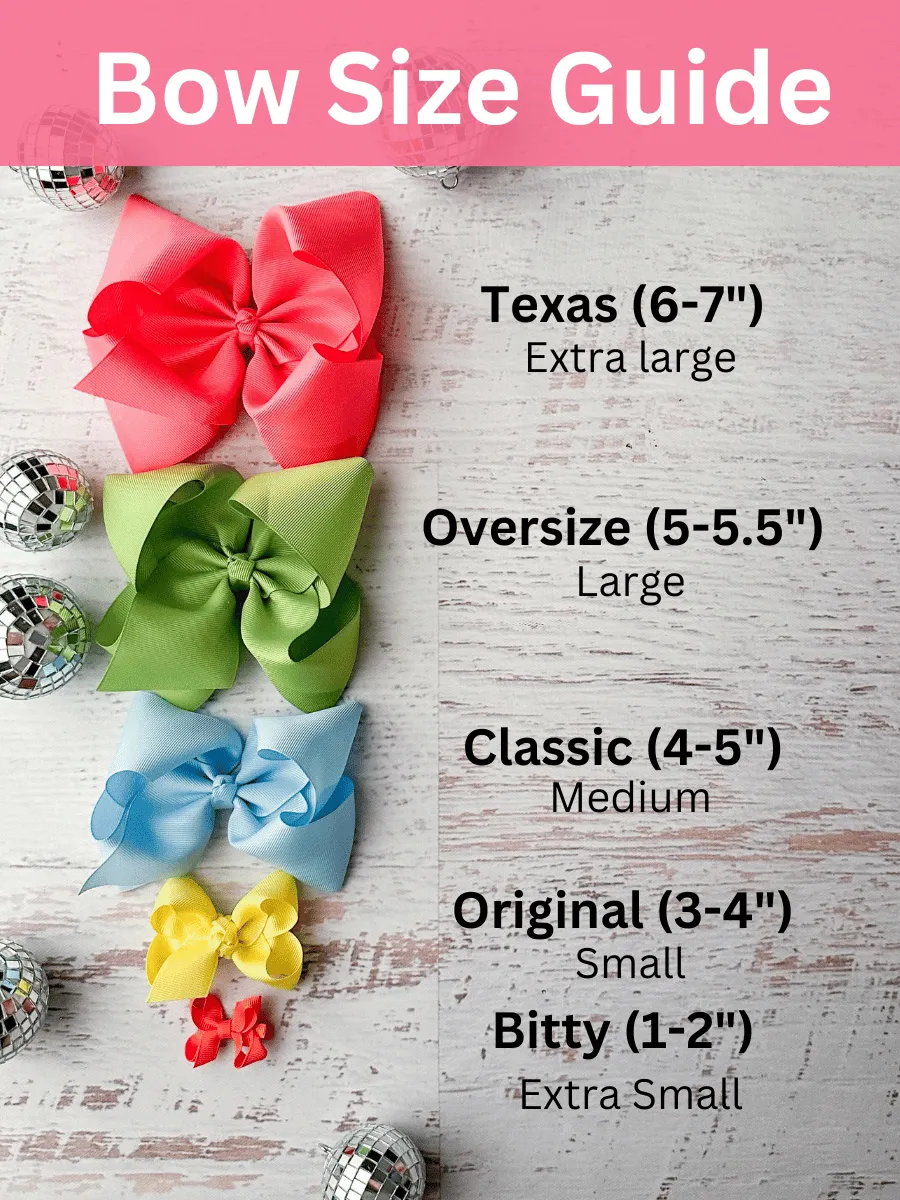 Oversize Grosgrain Hair Bow - Alligator Clip - 5.5"