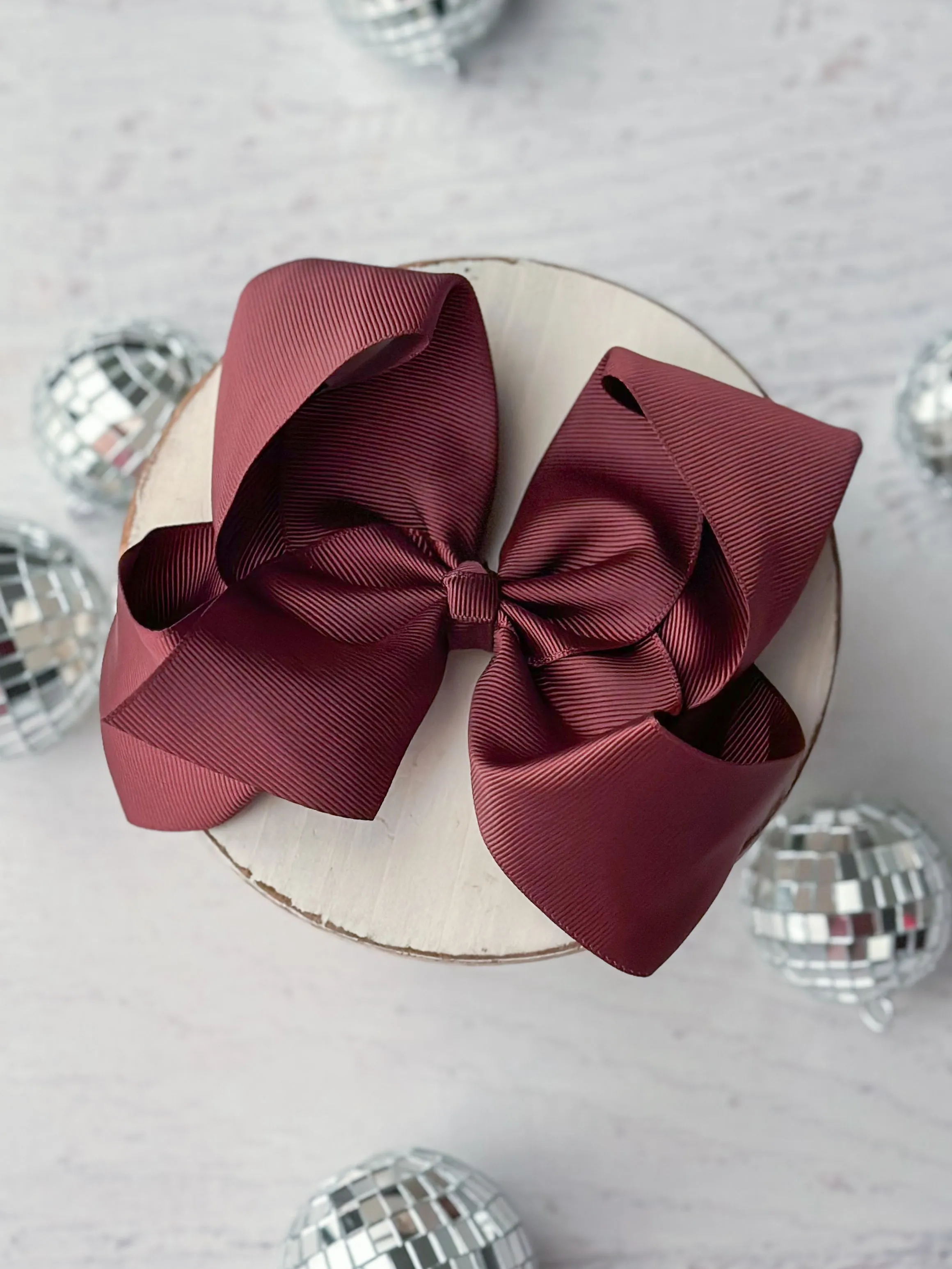 Oversize Grosgrain Hair Bow - Alligator Clip - 5.5"